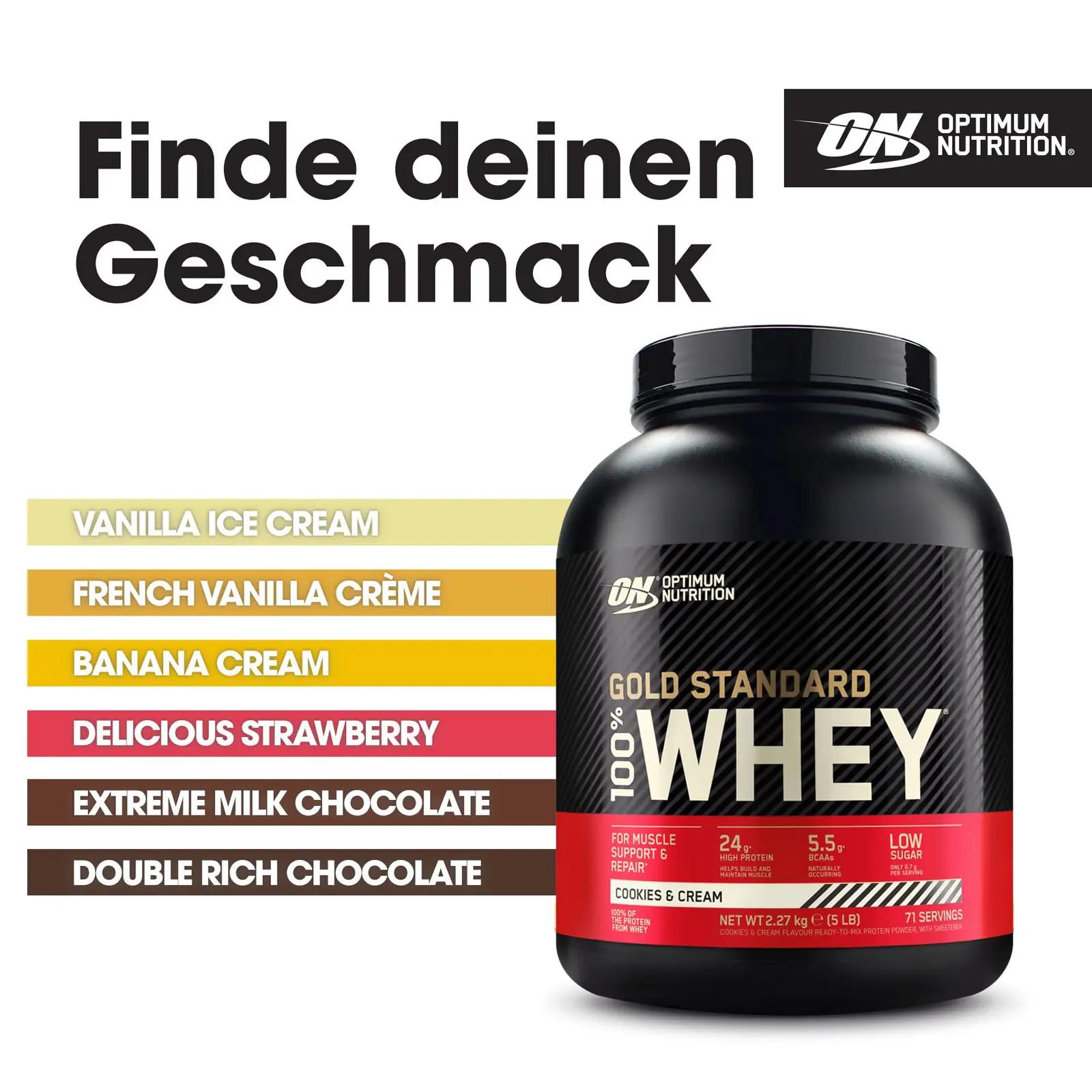Optimum Nutrition valgupulber 2.27 kg – maitse Cookies & Cream – lisavaade
