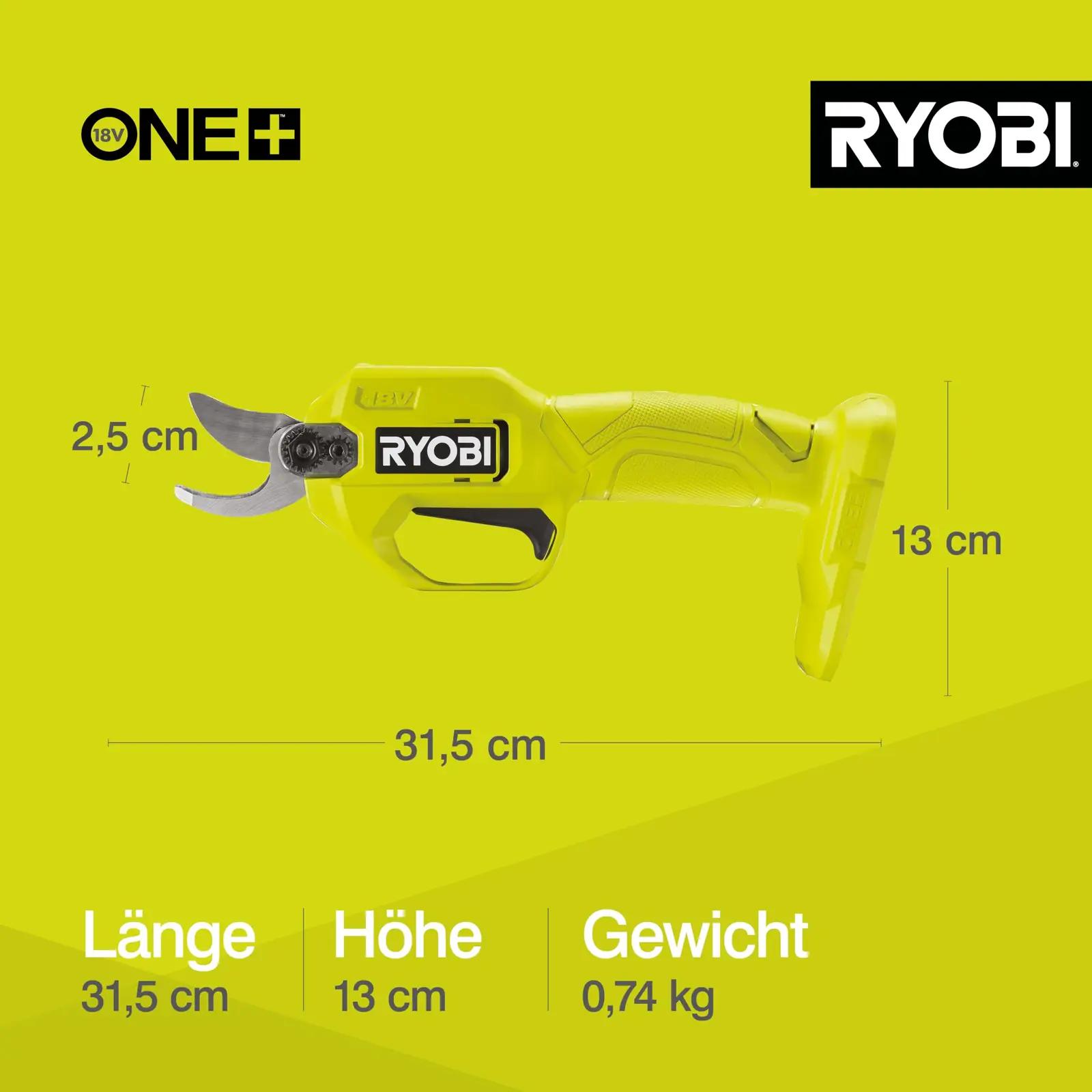 RYOBI kerge akukääre aiatöödeks – täpne 25 mm lõige – pilt 9