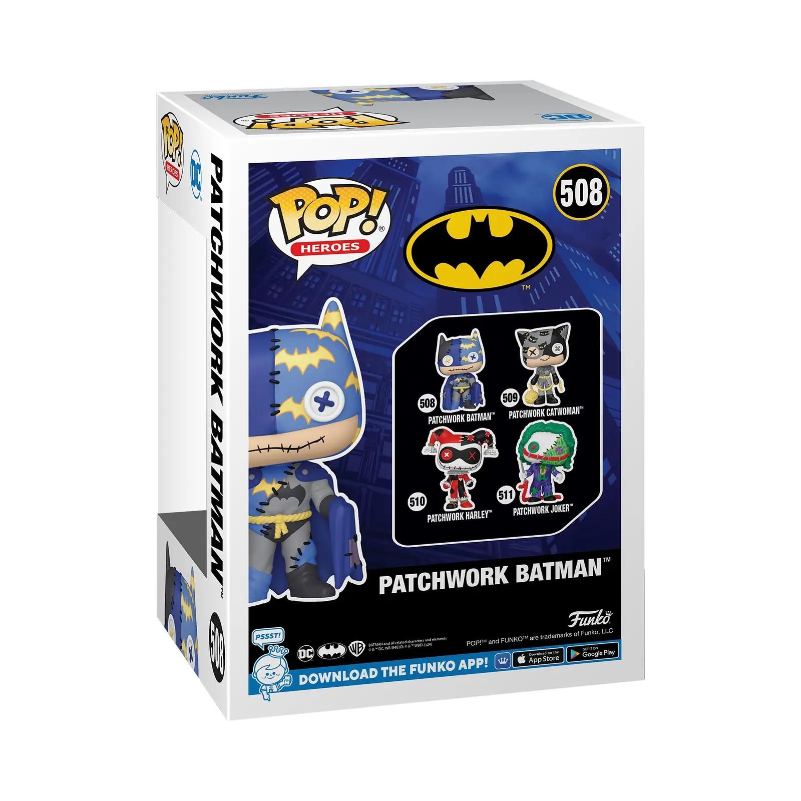 Funko eriujendus: vinüül-Patrick Patchwork Batman kingiidee – pakend ja tarvikud