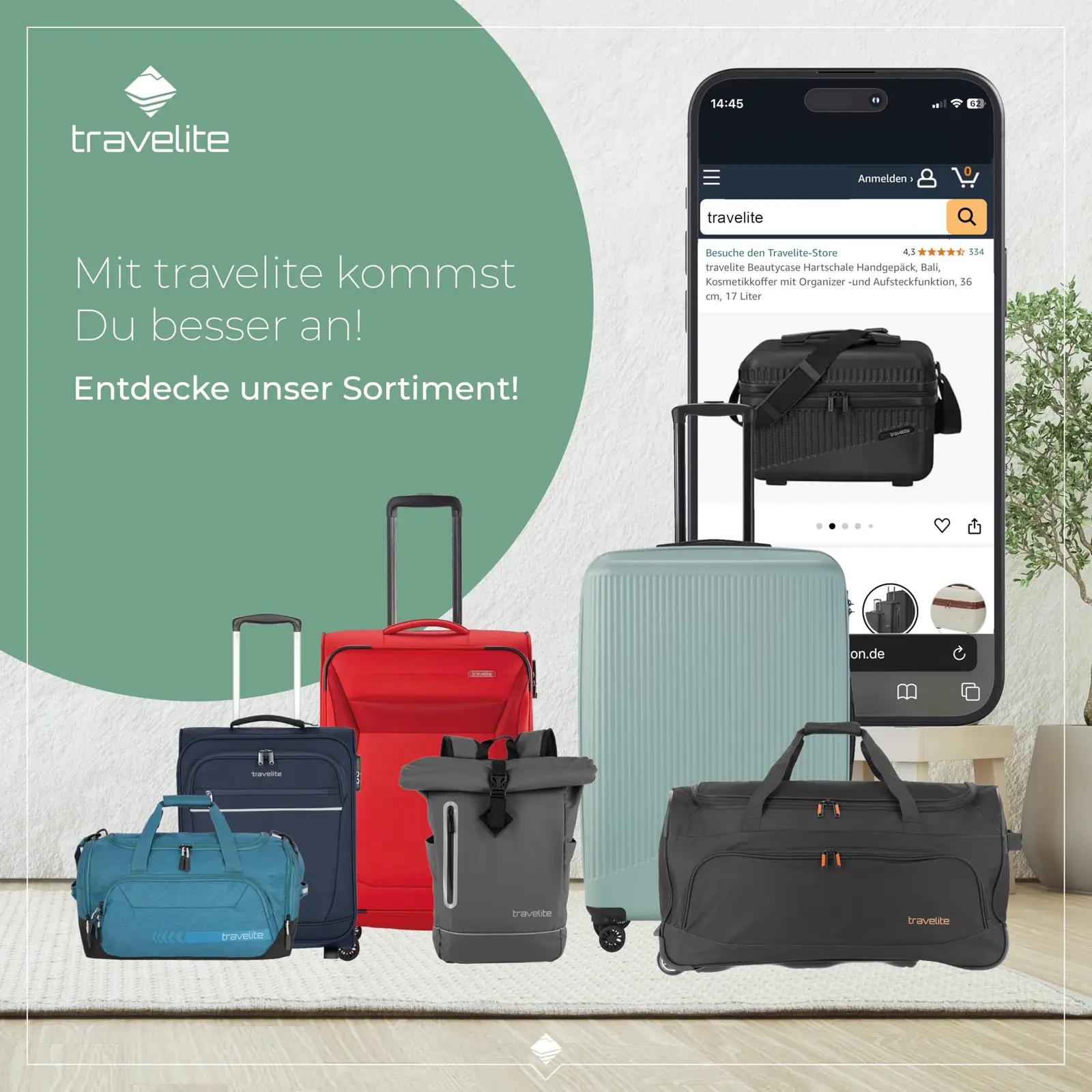 Travelite roosa trolley-reisikott 55 cm – kerge ja praktiline – pilt 8