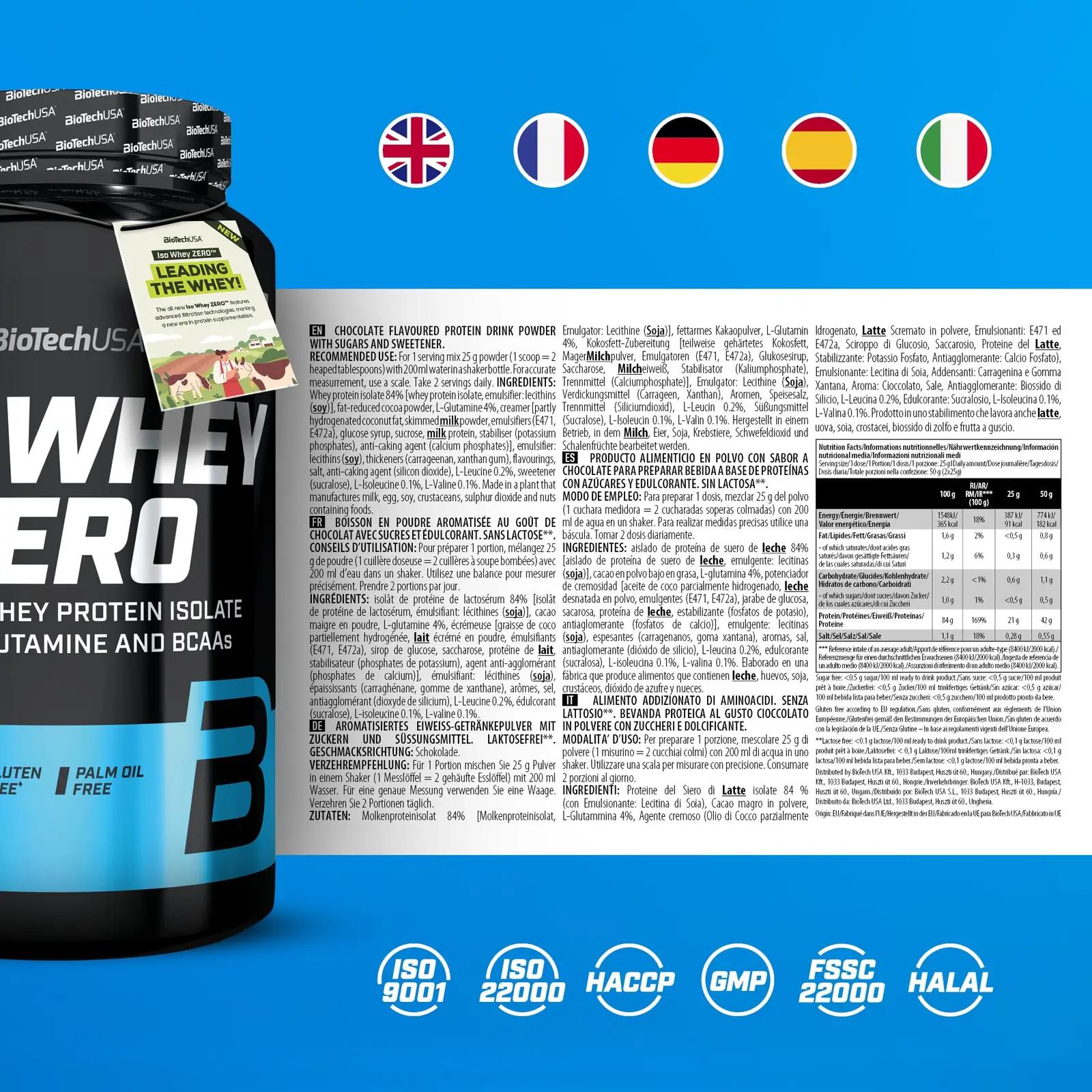 BioTechUSA šokolaadine Iso Whey Zero 908 g – puhastatud vadak – pilt 7