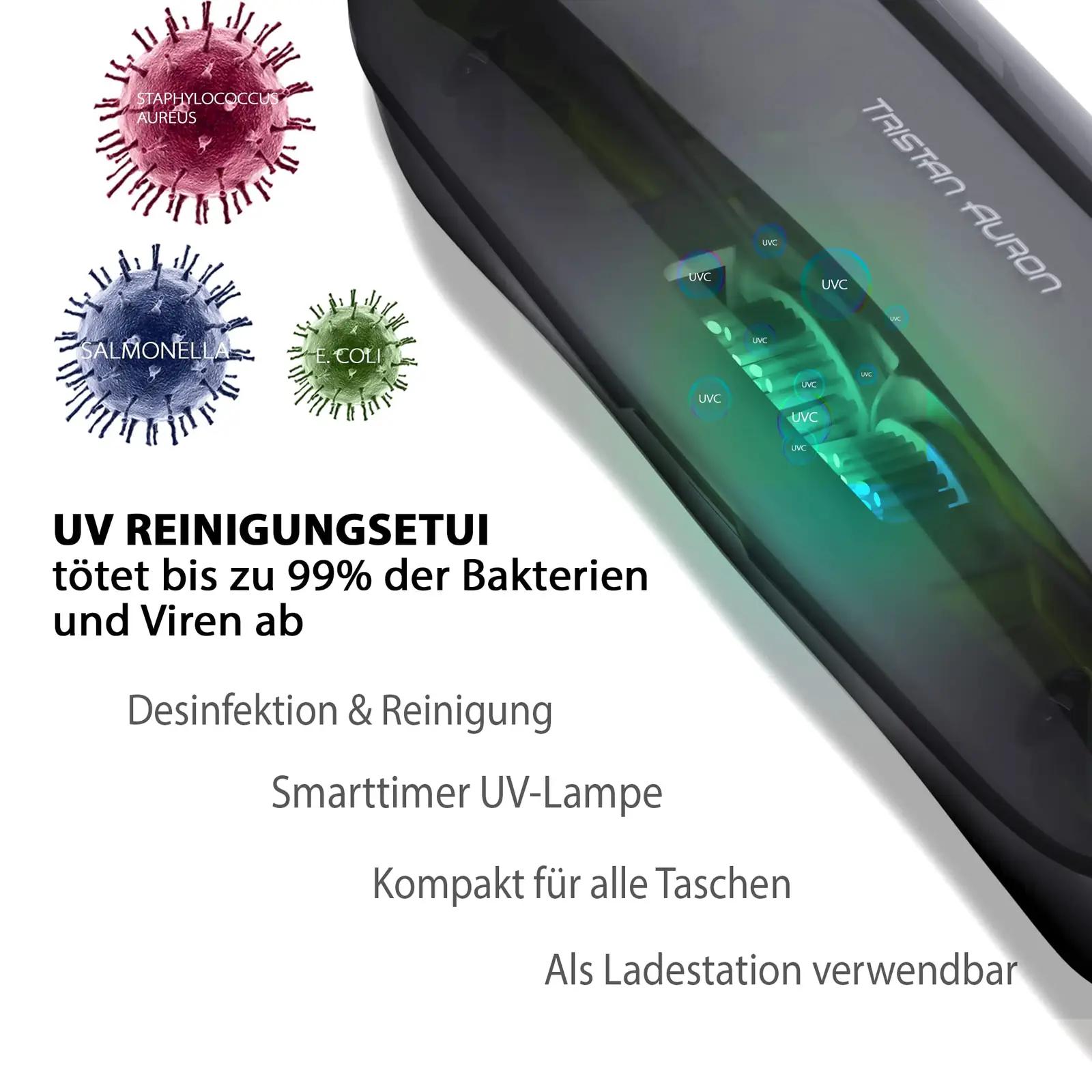 Tristan Auron elegantne reisihambahari – UV-ümbris ja 5 programmi – pakend ja tarvikud