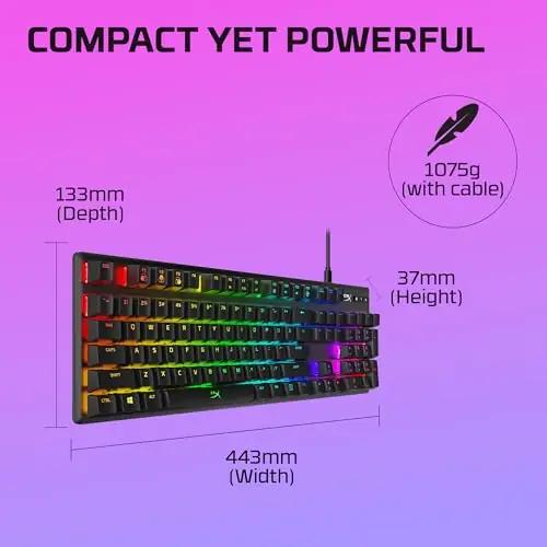 HyperX vastupidav alumiiniumist mängutastatuur – clicky Blue – pilt 10