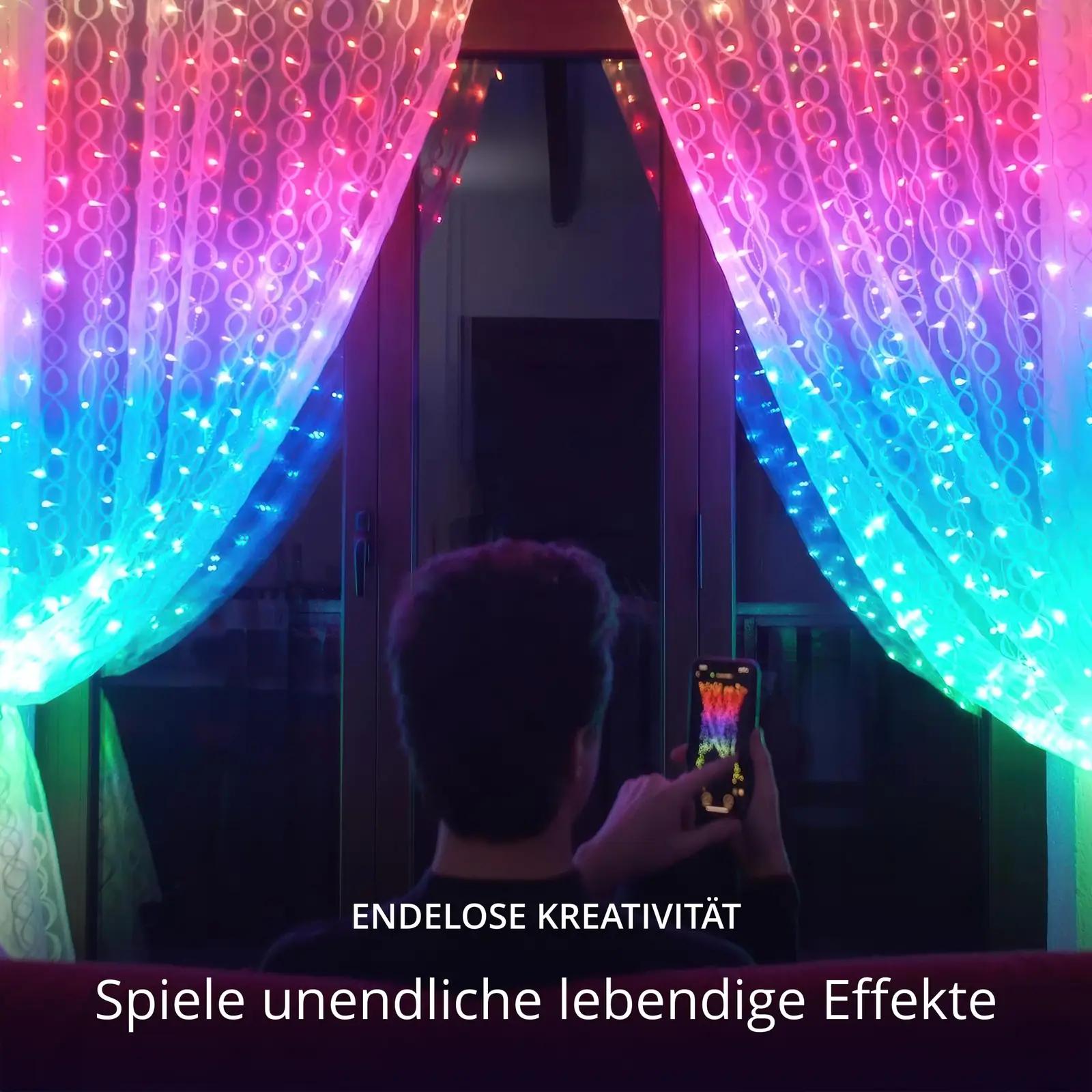 Twinkly nutikas kardinvalgusti 210 LED — sobib siseruumidesse ja – kasutusnäide