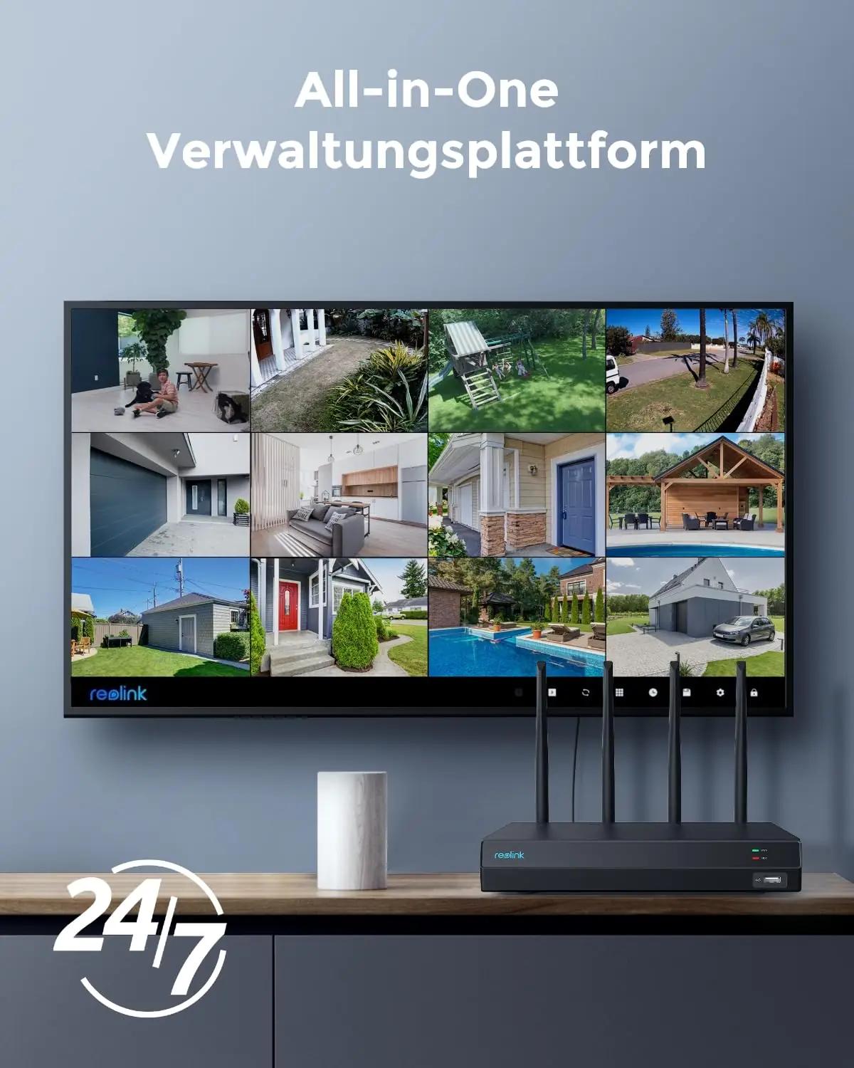 Reolink 12-kanaliline Wi‑Fi NVR — 2TB salvestus ja koduvalve – lisavaade