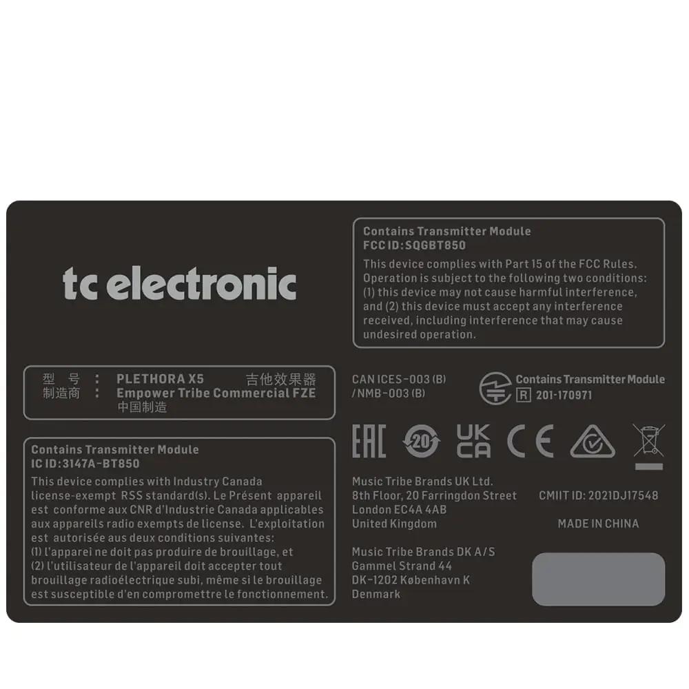 t.c electronic pedalboardid ja kotid PLETHORA X5 – pakend ja tarvikud