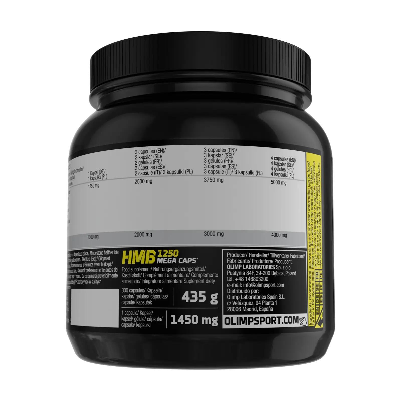 OLIMP SPORT NUTRITION HMB 1250 – tugevuse toetuseks kapslid – kasutusnäide
