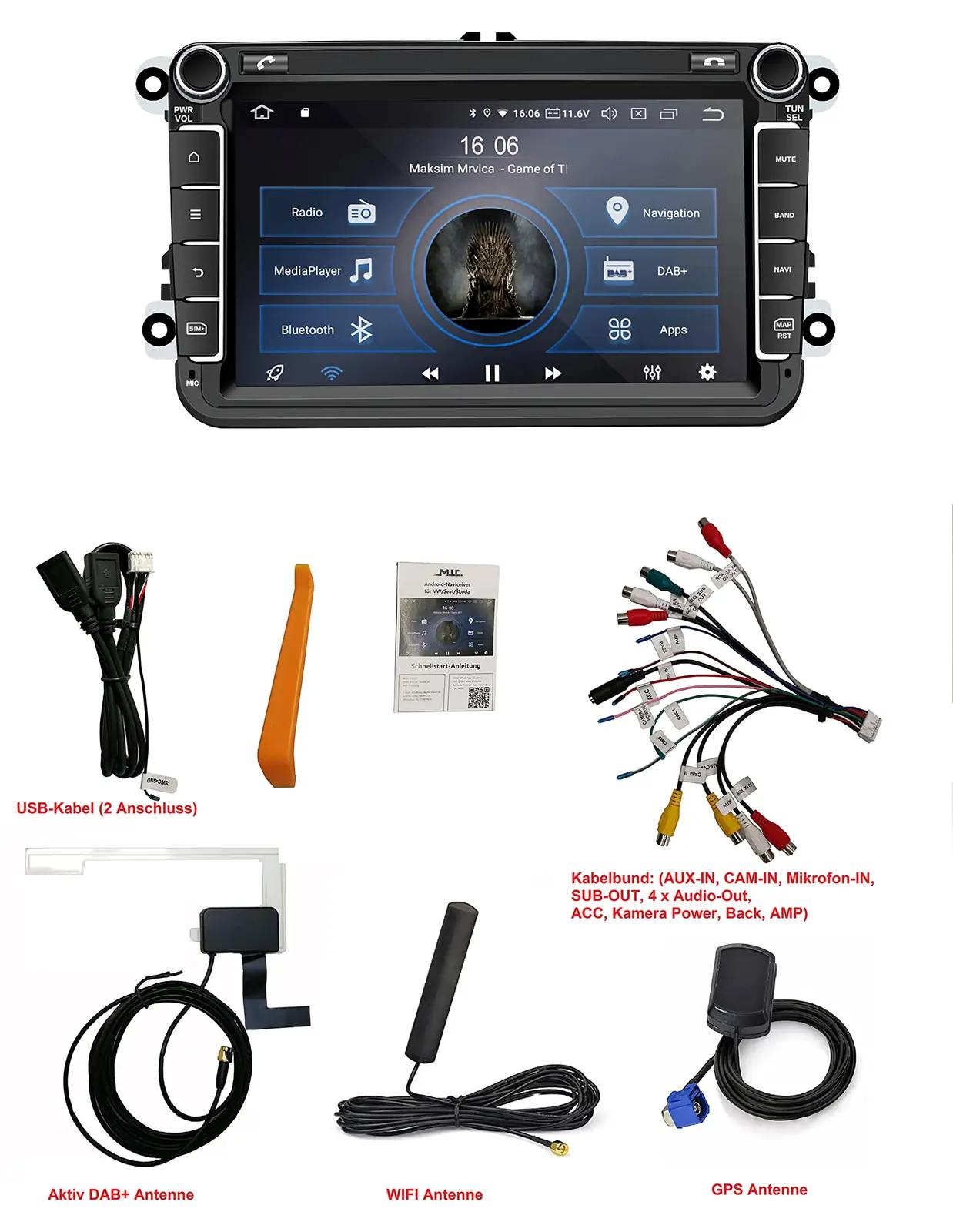 M.I.C. Android 13 autoradio 8″ IPS ekraan ja 8G+256G – pilt 7