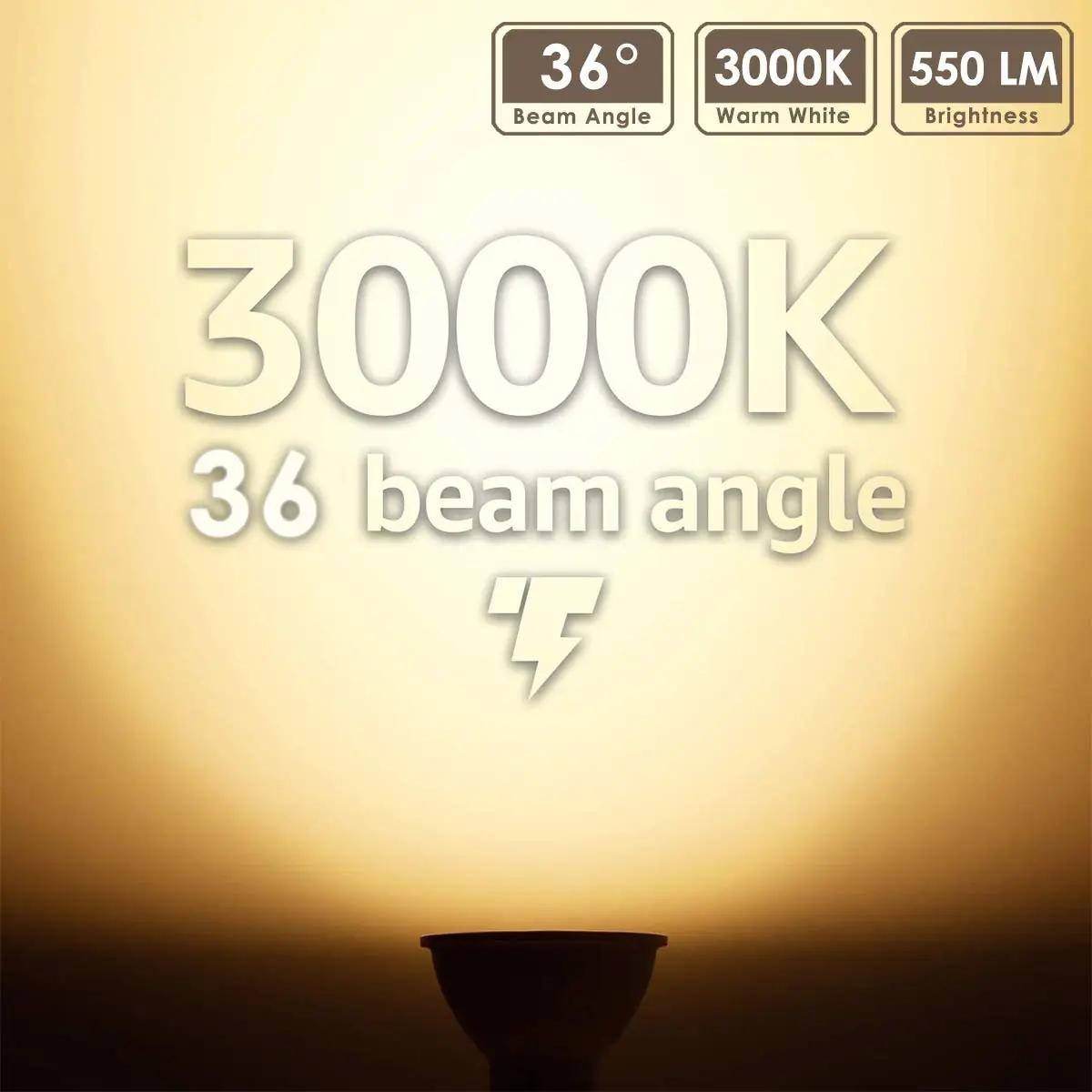 DIWUJI sooja valge GU10 LED-lamp 7W 10-pakk — energiasäästlik – pakend ja tarvikud