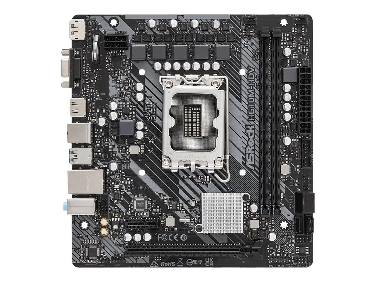 ASRock H610M-HDV emaplaadid – detailne lähivaade