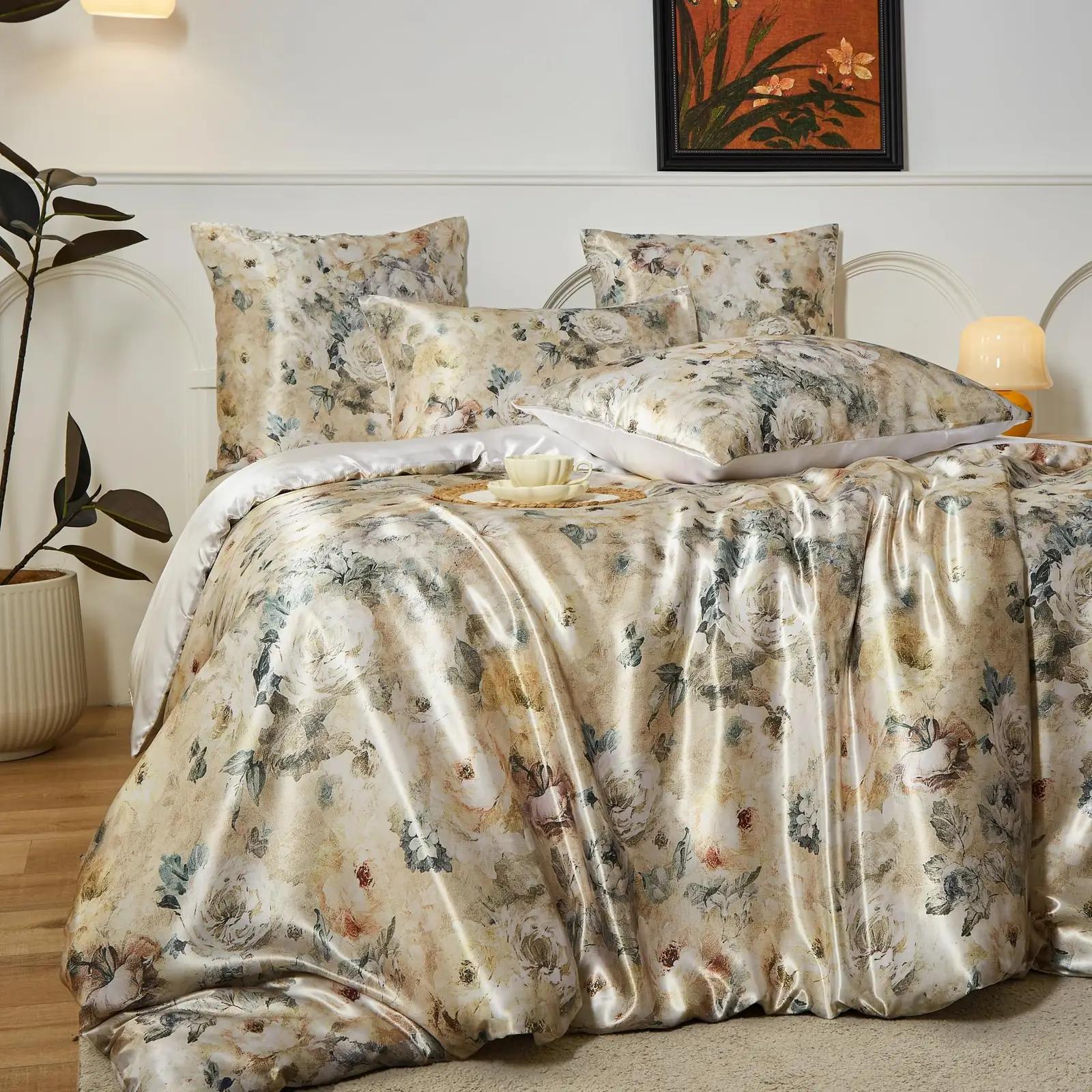 YASMENG satiinvoodipesu 240×260 cm – pehme lillemuster – pilt 9