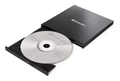 Verbatim kompaktne väliseks CD/DVD kirjutaja — õhuke ja – detailne vaade