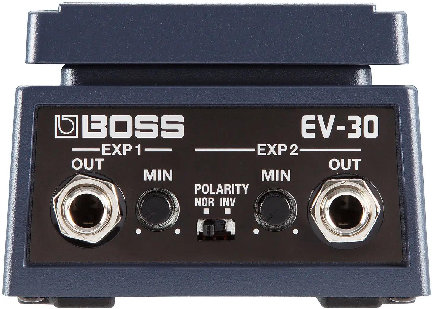 BOSS vastupidav alumiinium ripats charm ja EV-30 pedaal – pakend ja tarvikud