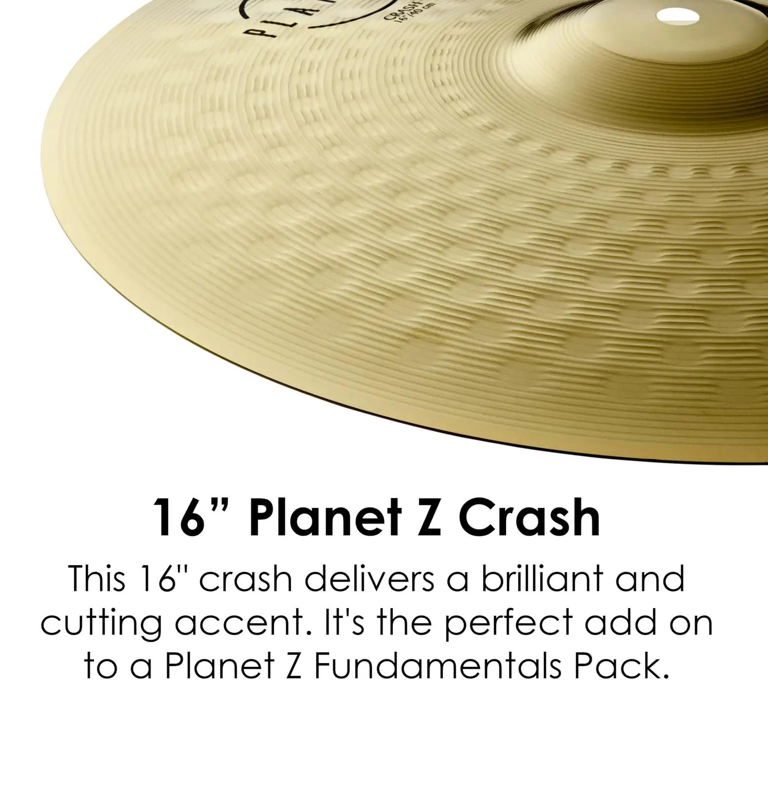 Zildjian messinkingist Planet Z 16″ crash – särav heli – pakend ja tarvikud