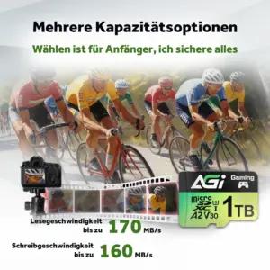 AGI AGI1T0GGSTF138 mälukaardid – detailne lähivaade