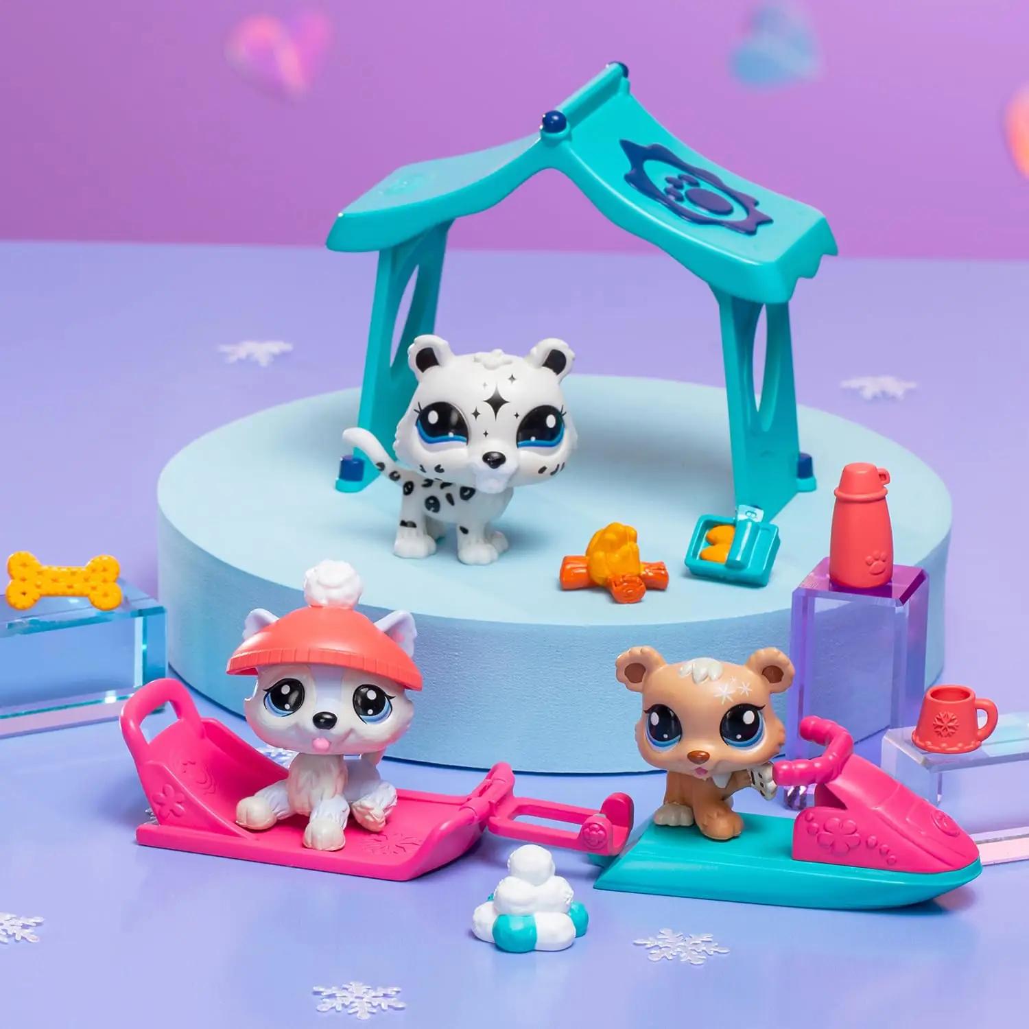 BANDAI Littlest Pet Shop lumepäeva mängukomplekt lastele (3 tk) – lisavaade