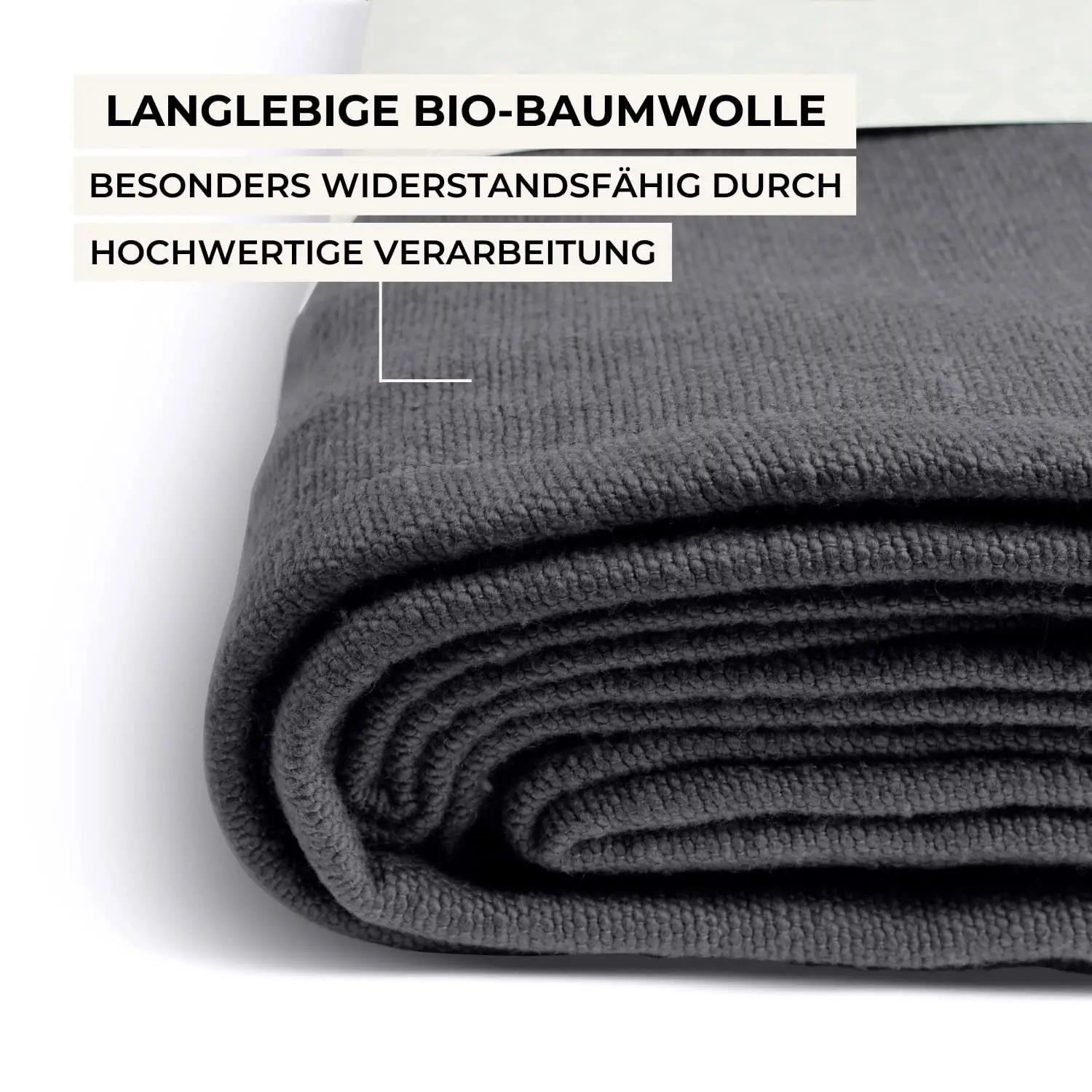 Lotuscrafts pehme joogatekk 100% puuvill – Savasana 200×150 – pakend ja tarvikud