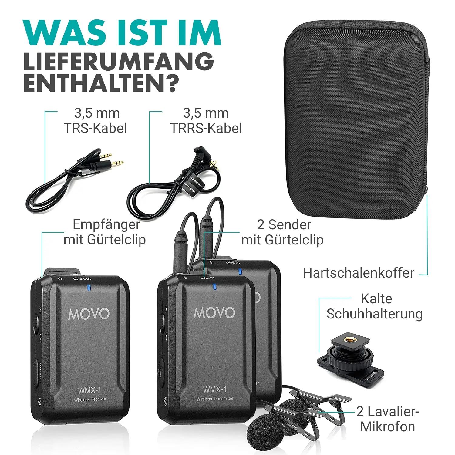 Movo juhtmevaba lavalier-mikrofon WMX-1-DUO – lisavaade