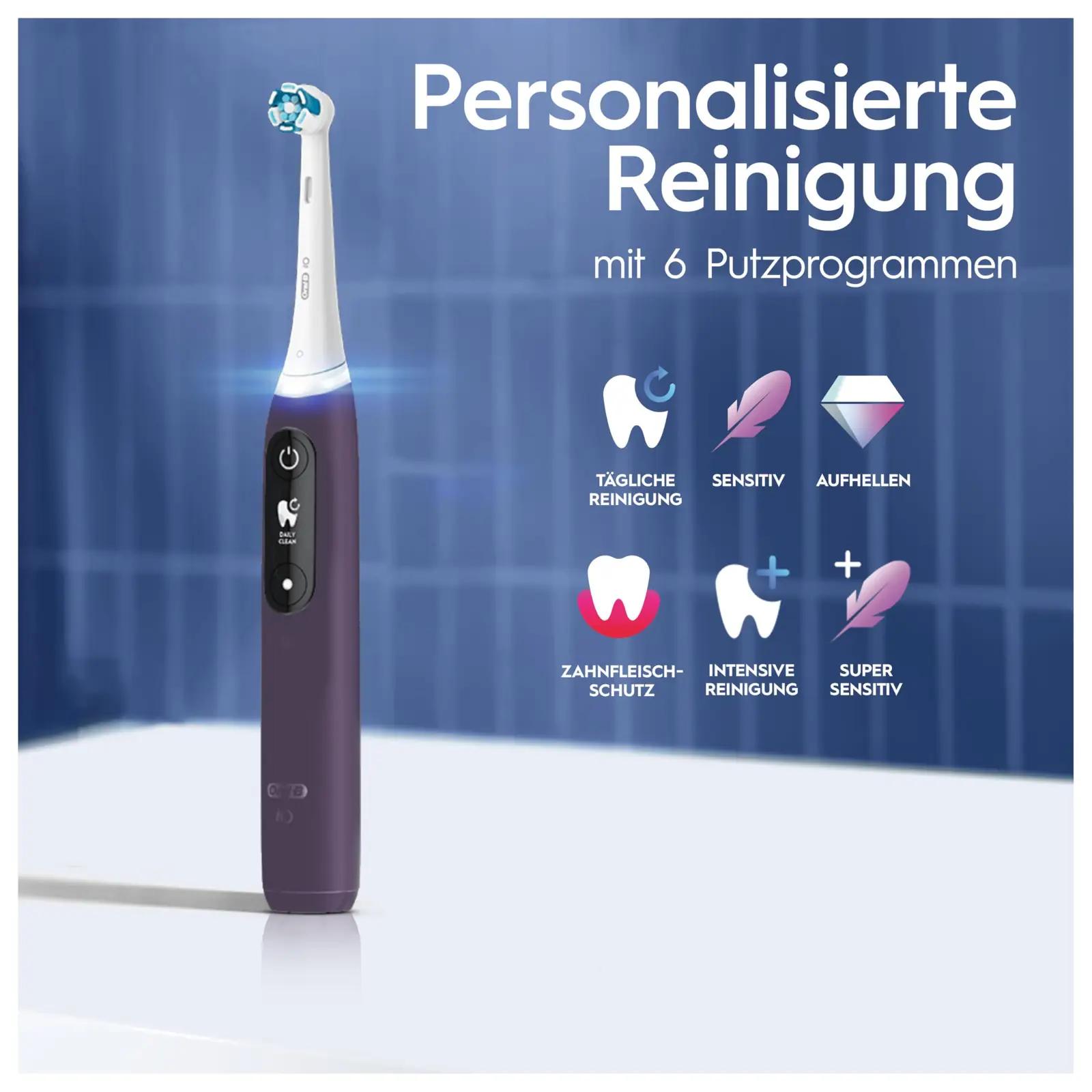 Oral-B iO Series 8 Plus — täpne puhastus ja reisikomplekt – pakend ja tarvikud