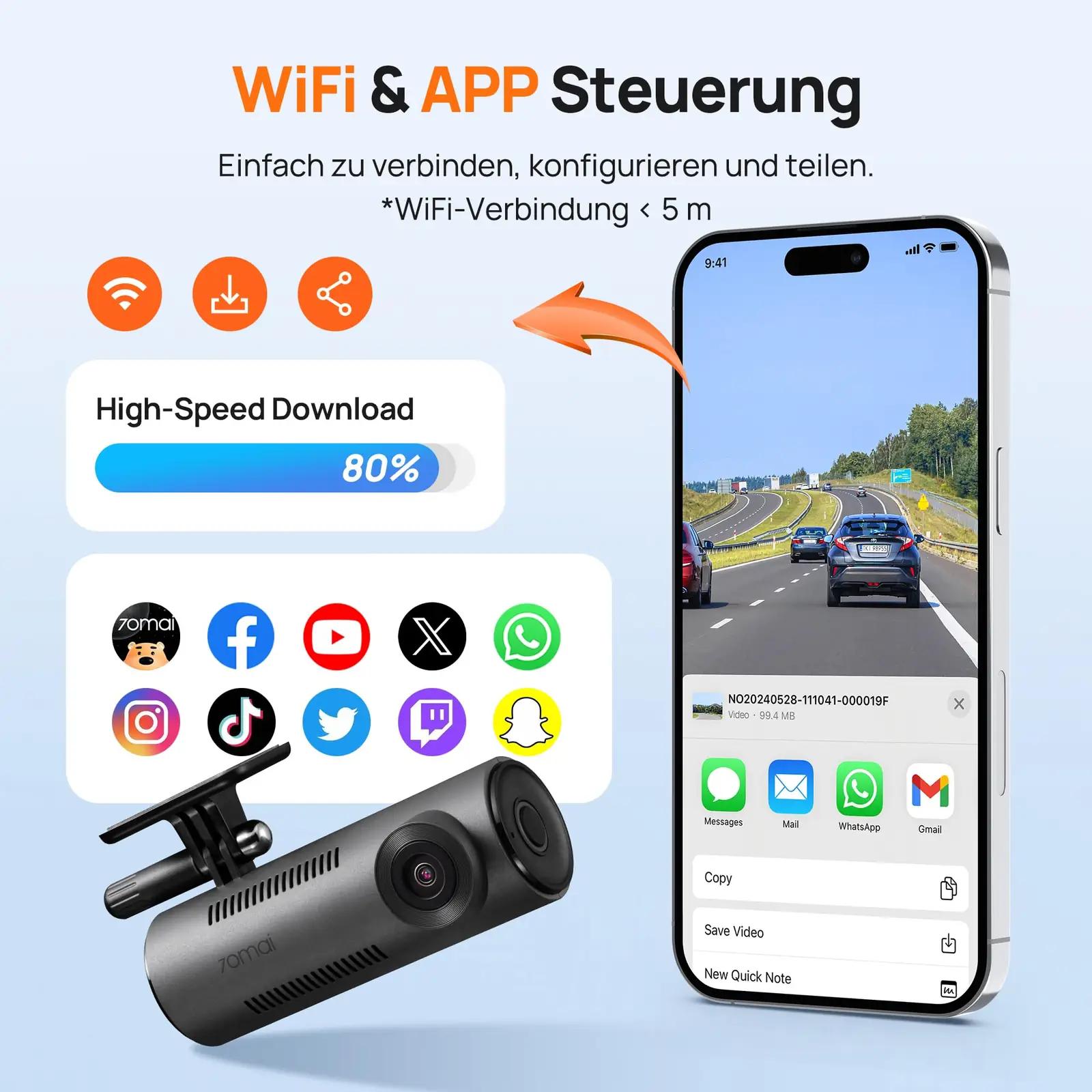 70mai auto-videokaamera M310 — kompaktne öövaade ja – pilt 8