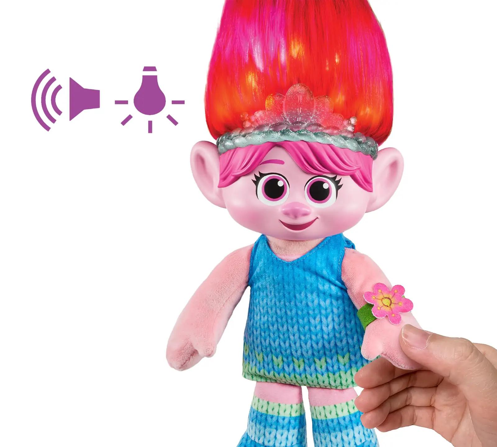 Mattel pehme Poppy mängukaru 35 cm — helide ja valgusega – pakend ja tarvikud