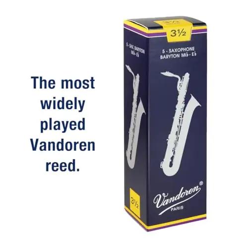 VANDOREN klassikaline roogitud rihm – reed 3.5 klarinetile – detailne vaade