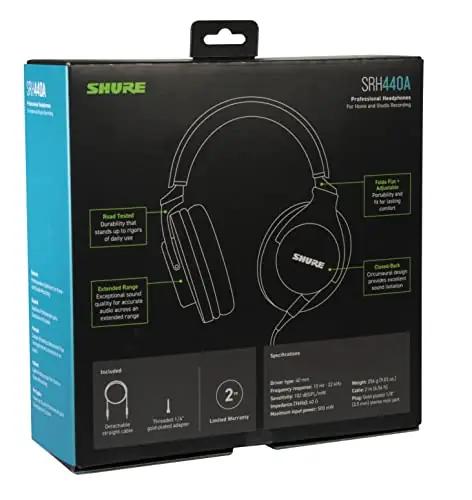 Shure stuudiokõrvaklapid SRH440A — mugav materjal ja täpne heli – pilt 10