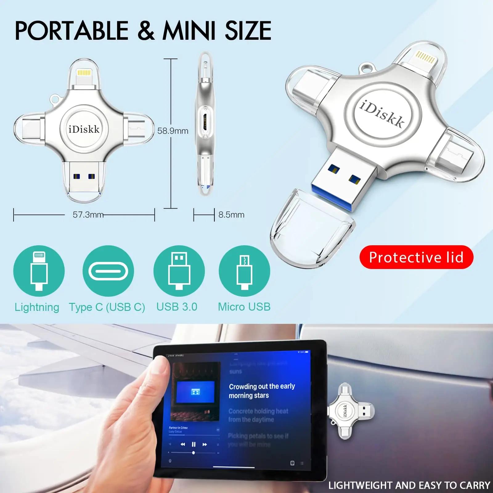 iDiskk iDiskk-U018-256GB usb-mälupulgad – detailne lähivaade