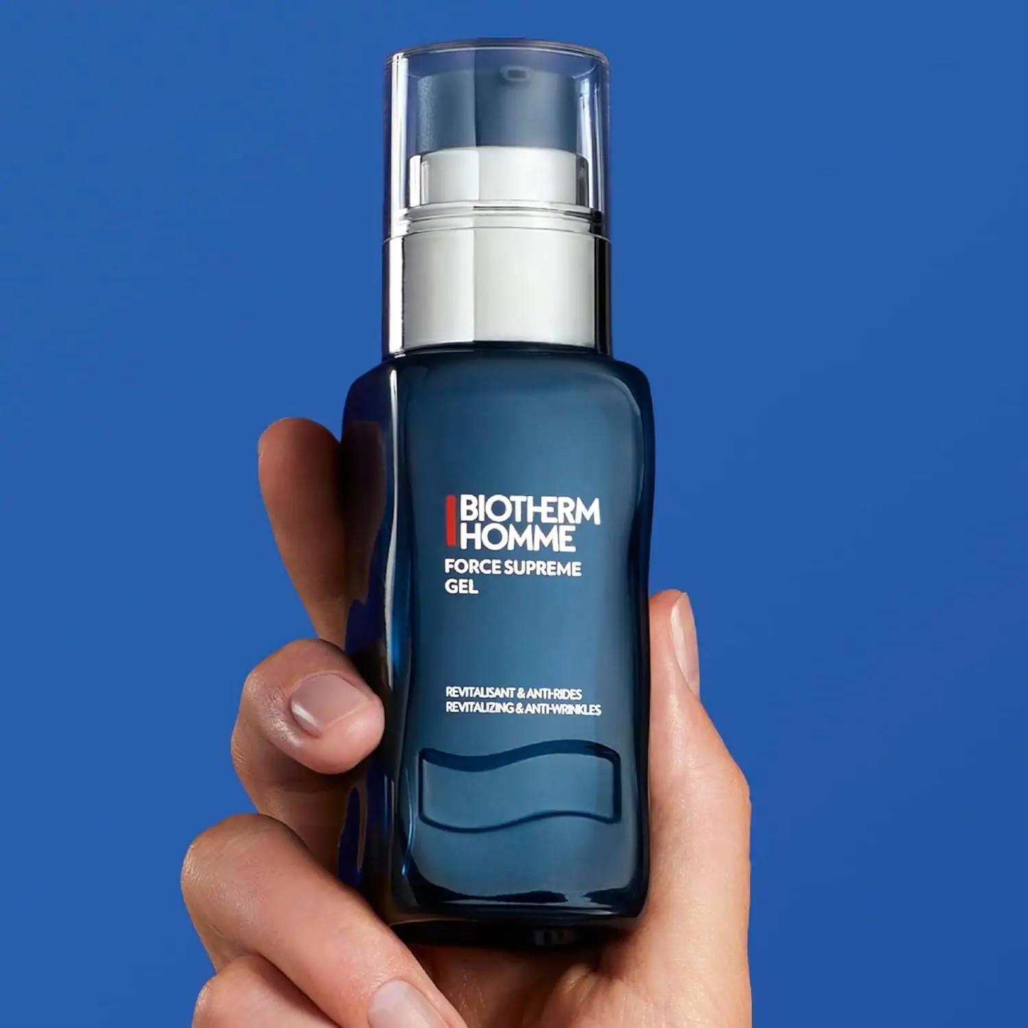 BIOTHERM meeste niisutav geelkreem vananemisvastase toimega – pakend ja tarvikud