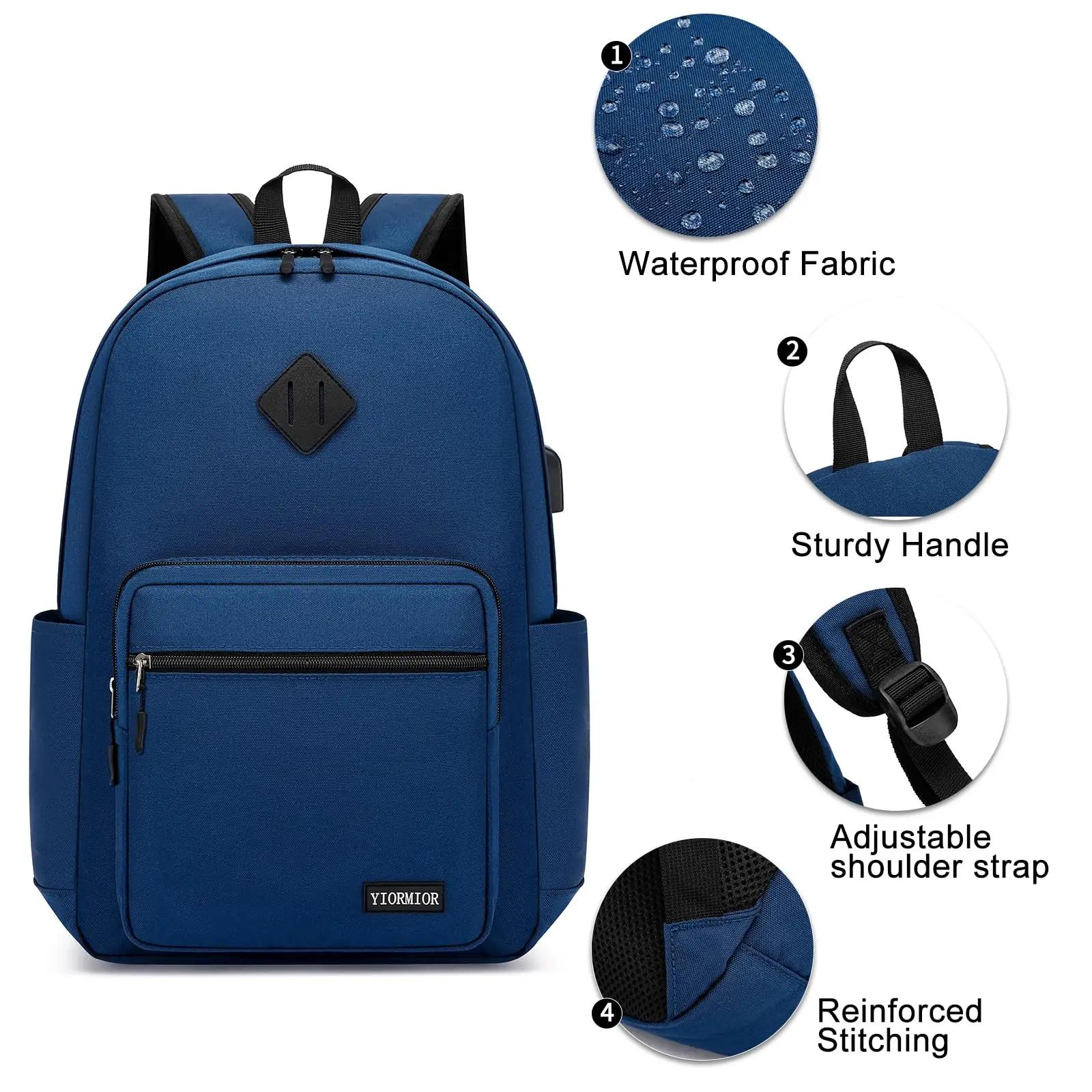 YIORMIOR vastupidav Oxford-riiulik koolikott 15,6″ sülearvutile – pilt 6