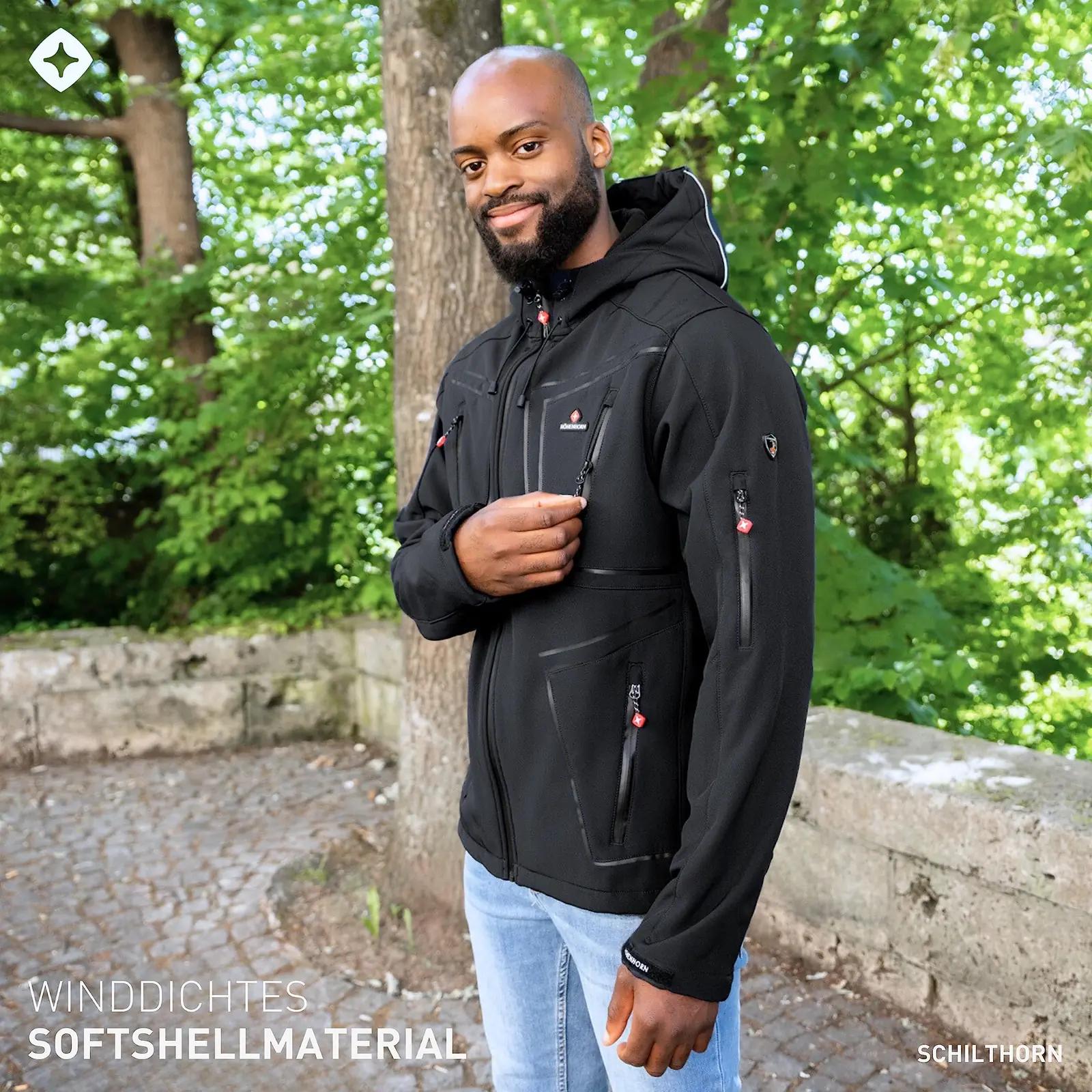 Höhenhorn meeste softshell-jope — veekindel ja hingav XL – kasutusnäide