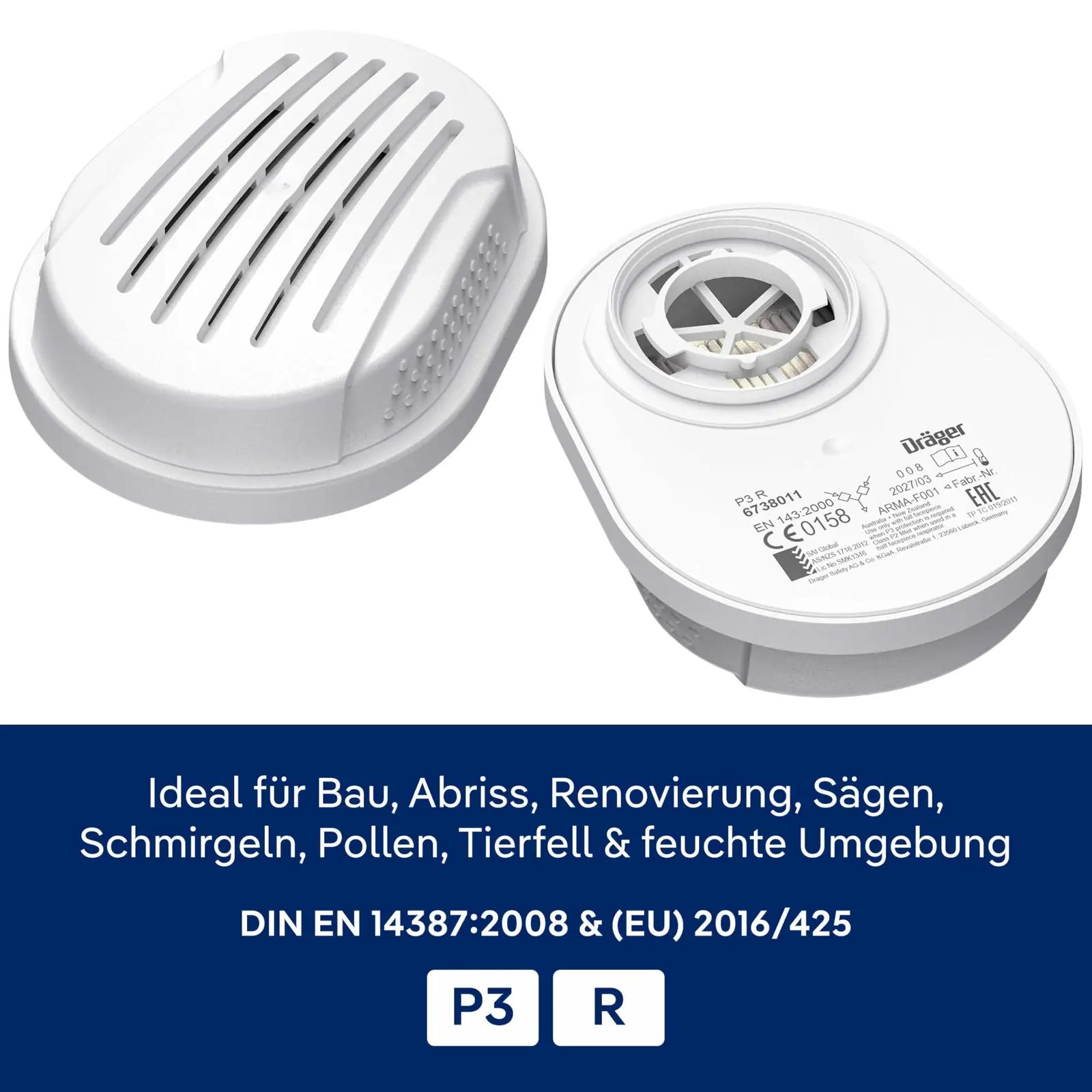 Dräger kaitsemask töömeestele — korduvkasutatav P3 filtriga – pilt 7