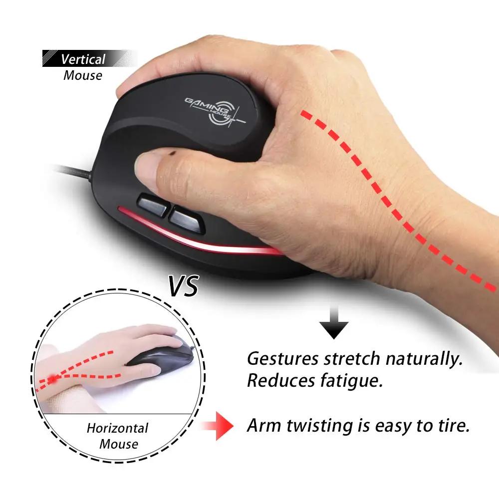 zelotes ergonoomiline vertikaalne hiir T20 – detailne vaade