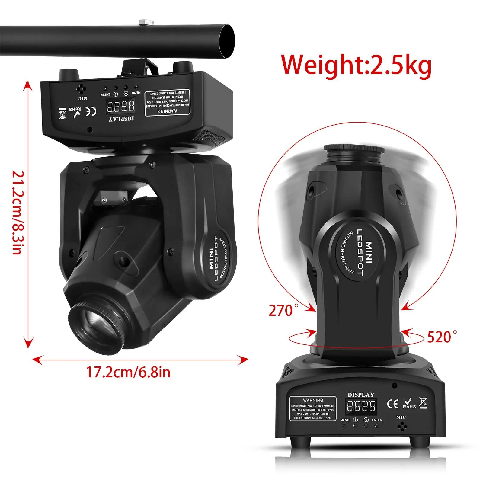 U`King LED-moving head 50W – kompaktne DJ-valgusti kingituseks – pilt 7