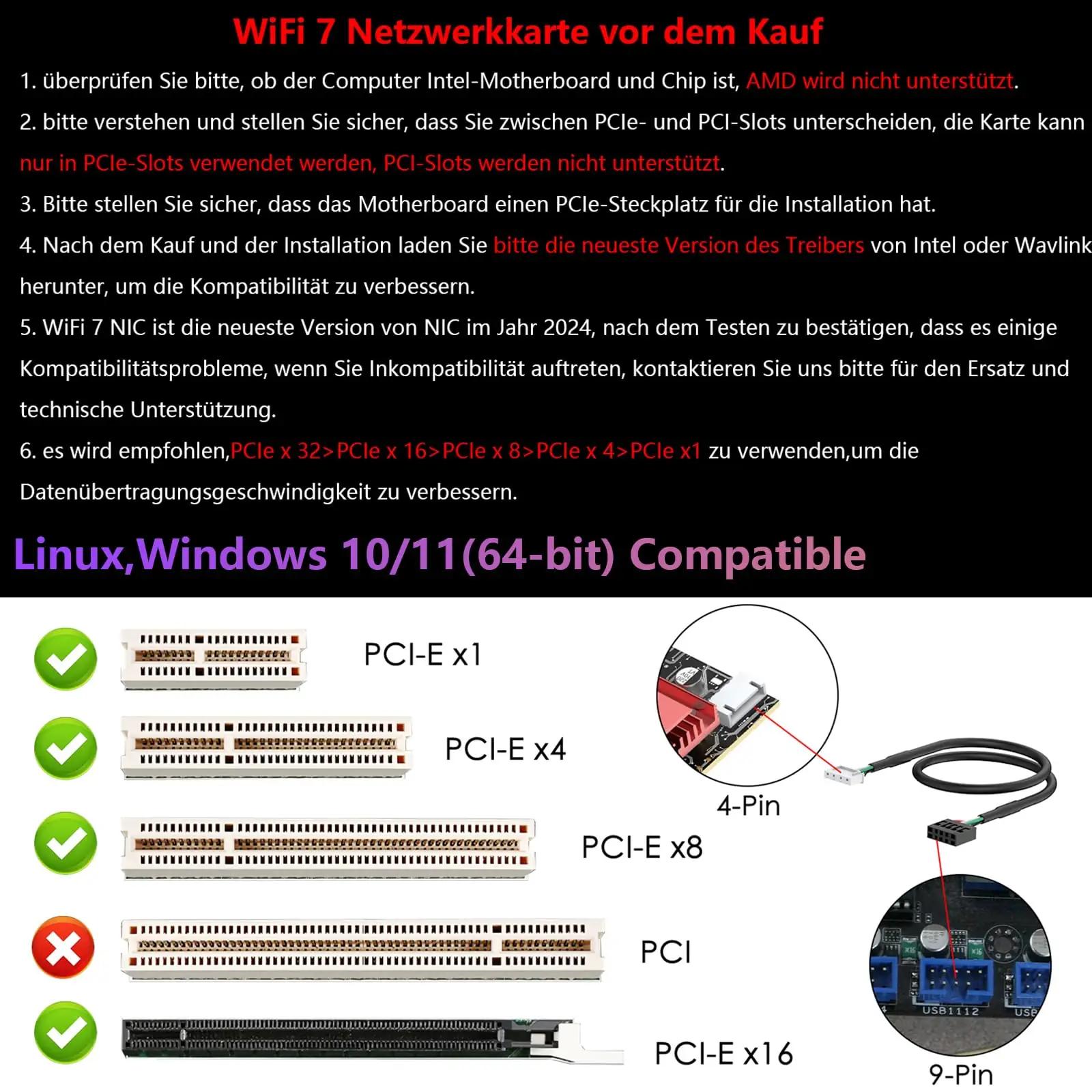 WAVLINK WL-WN685BE3-A võrgukaardid – detailne lähivaade