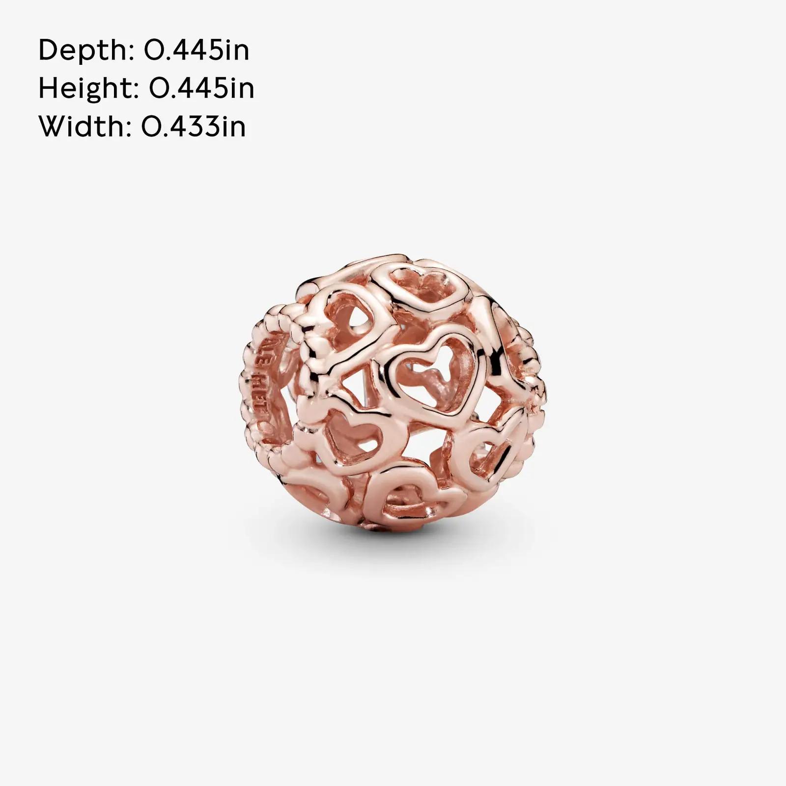 PANDORA roosa ripats charm – südamekujuline kingiidee 780964 – pilt 6