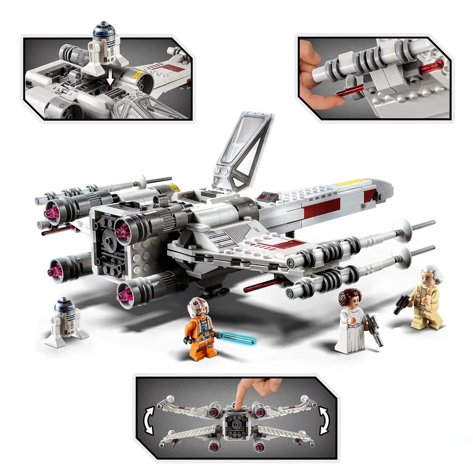 LEGO X-Wing ehitusmäng – detailne kosmoselaev ja figuurid – kasutusnäide