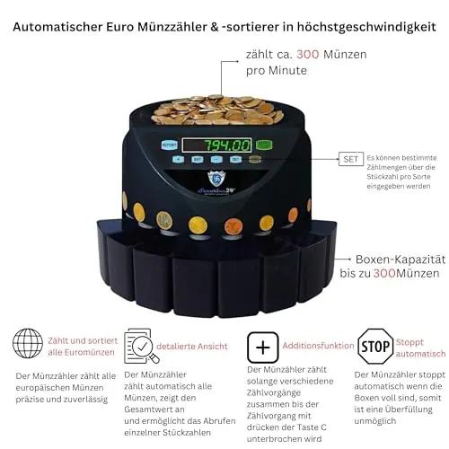 Securina24 mündilugeja SR1200BBB — kiire ja täpne rahaarvestus – detailne vaade