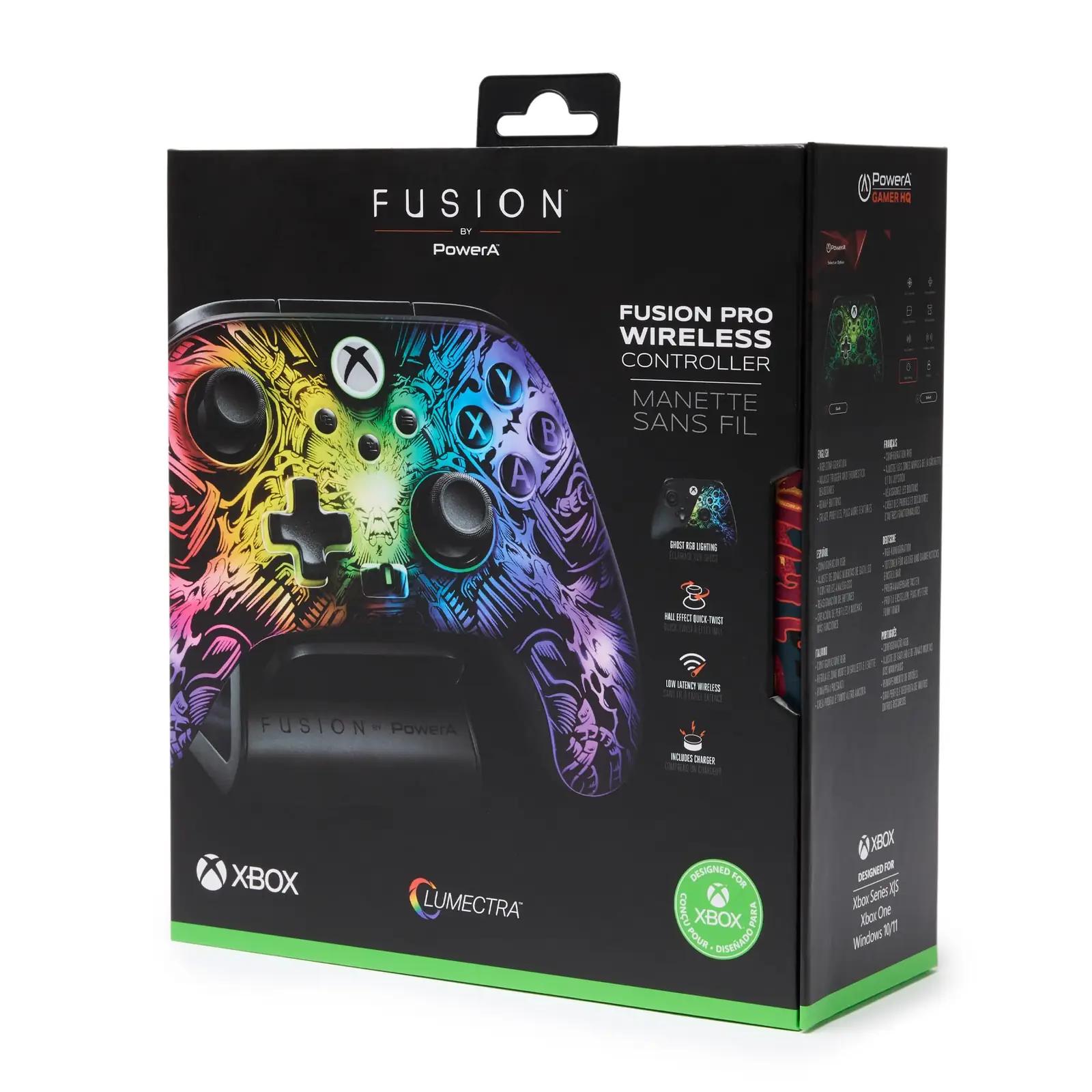 PowerA juhtmevaba FUSION Pro kontroller — RGB-efektid ja täpne – pakend ja tarvikud