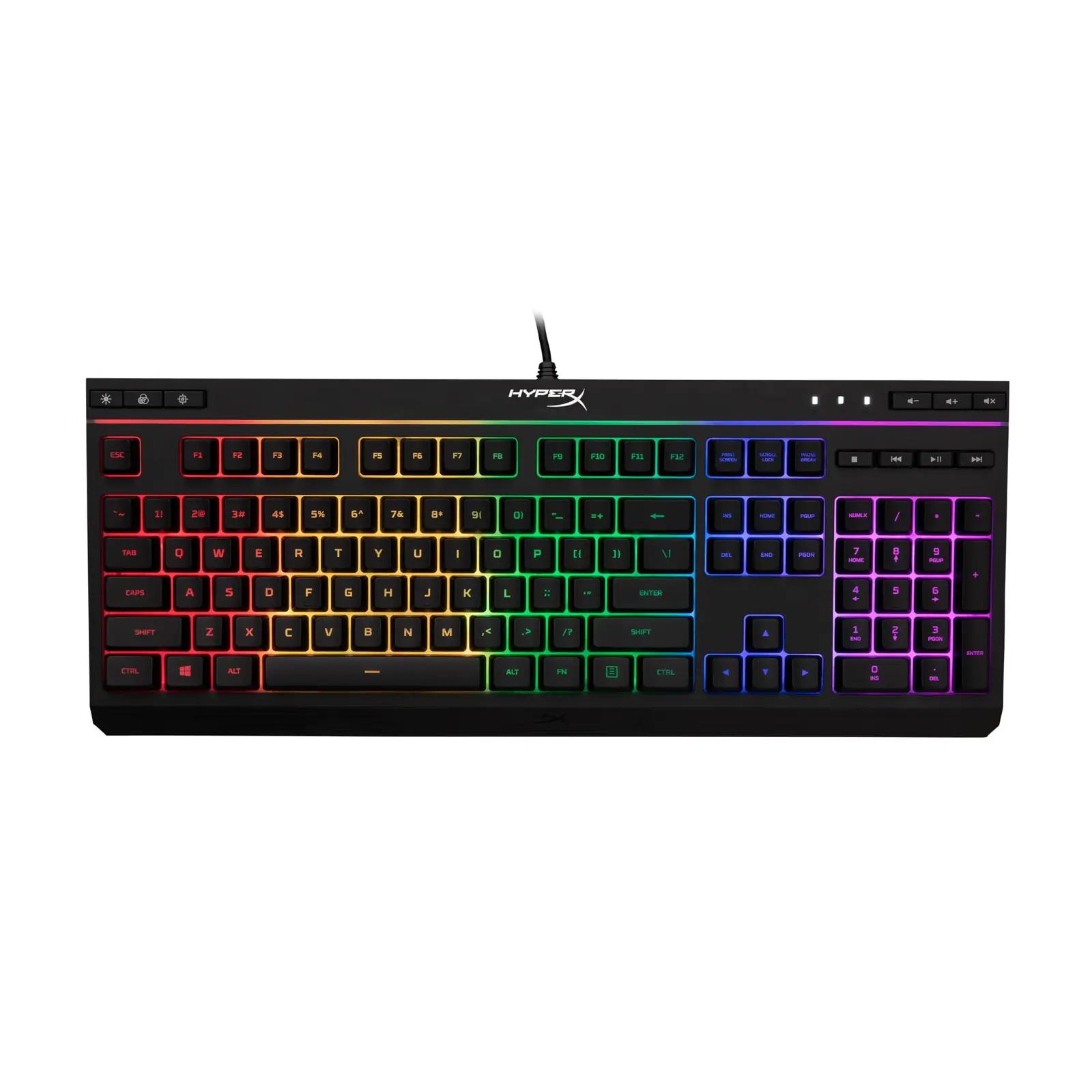 HyperX metallist mängutastatur RGB valgustusega — vastupidav ja