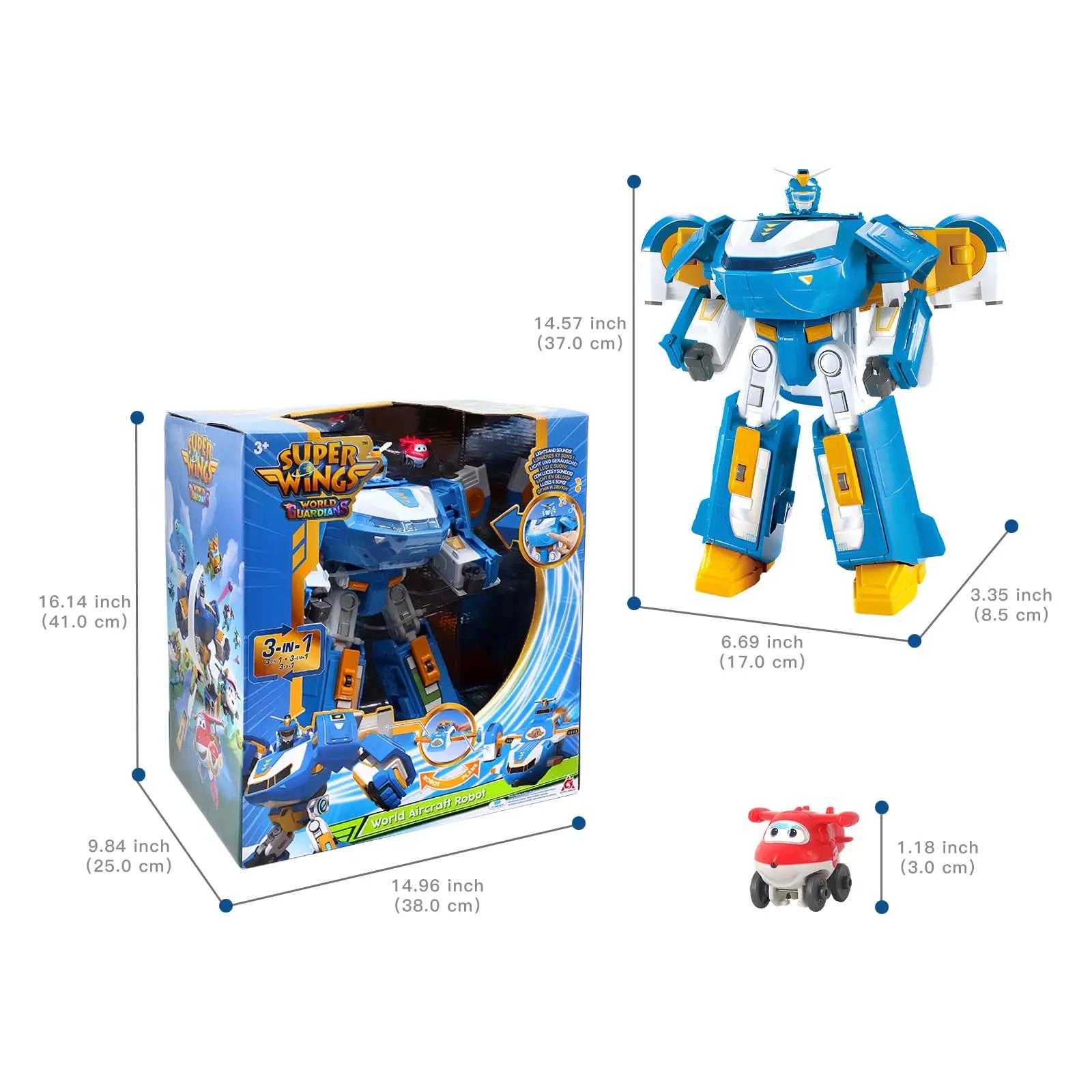Super Wings sinine 3-in-1 muutuva robotiga mänguasi lapsele – pilt 7