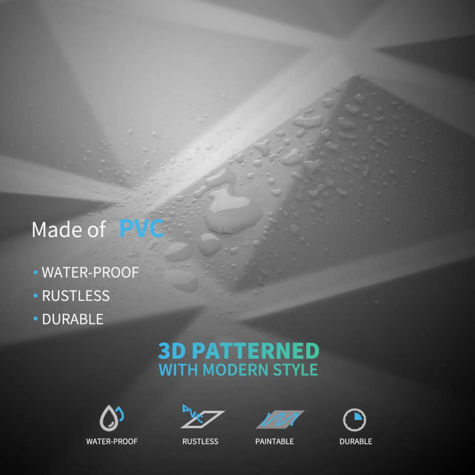 Art3d matt valge PVC 3D seinapaneel — dekoratiivne ja vastupidav – lisavaade