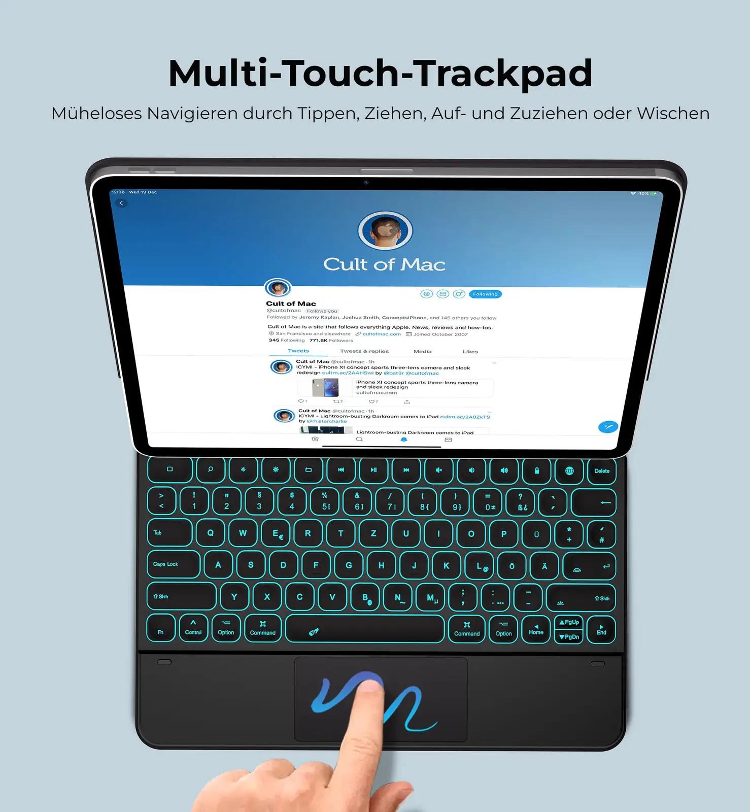 Dracool must kaitsev klaviatuurümbris iPad Air 13″ – lisavaade