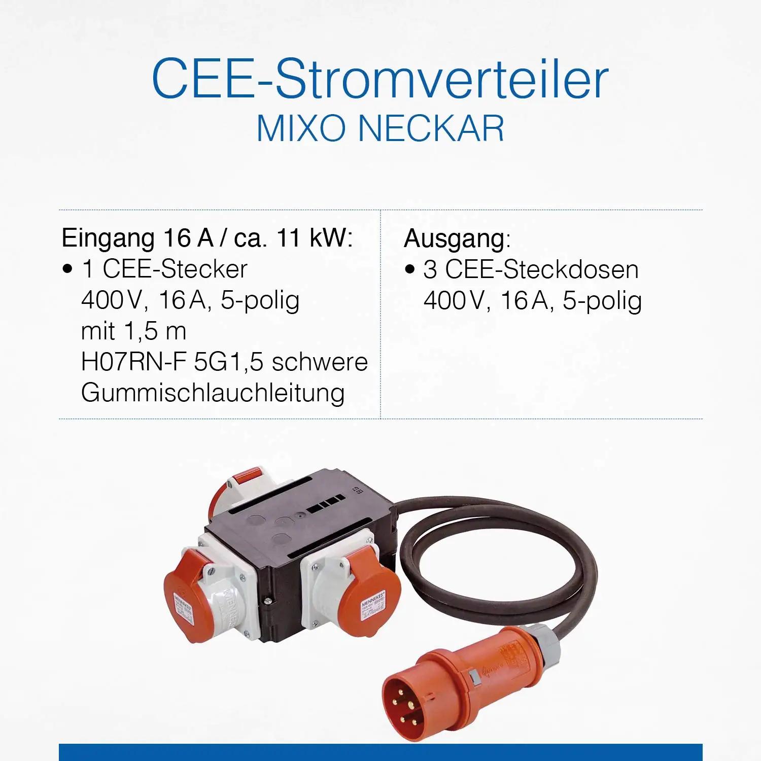 as – Schwabe tugevast mürist kaitsmega CEE-adapter 11 kW – kasutusnäide