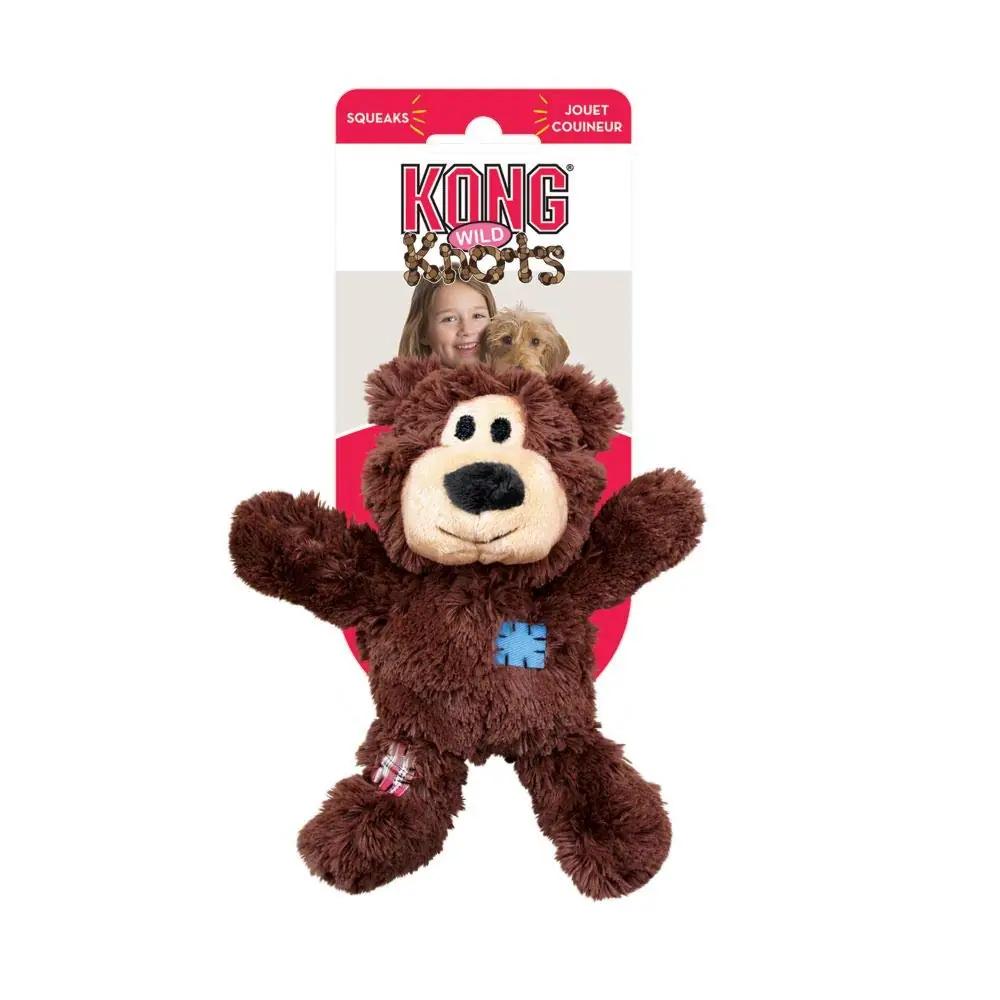 KONG pehme hundile – Wild Knots karu mänguasi 3‑pak – pakend ja tarvikud