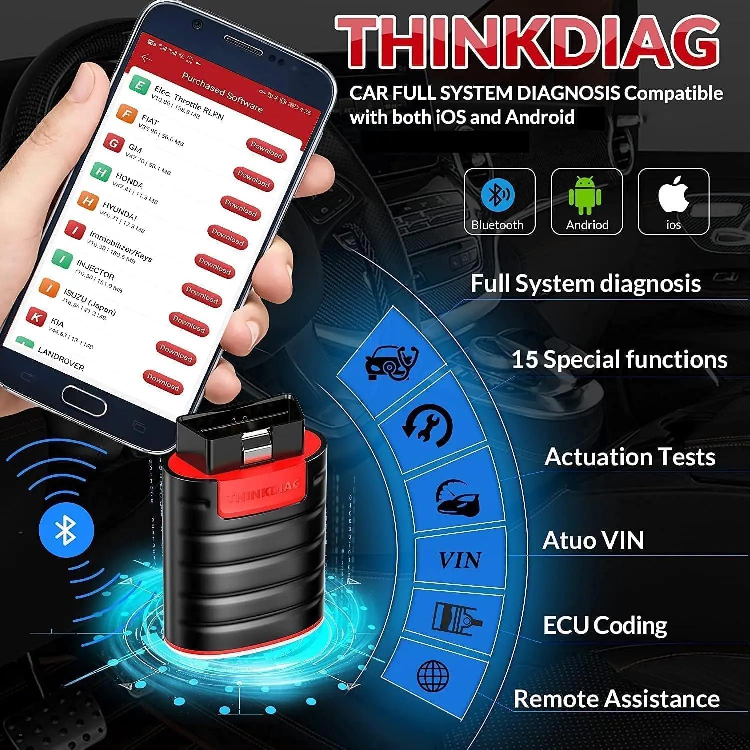 thinkcar diagnostikaseade Thinkdiag – obd-ii diagnostikavahendid – pakend ja tarvikud