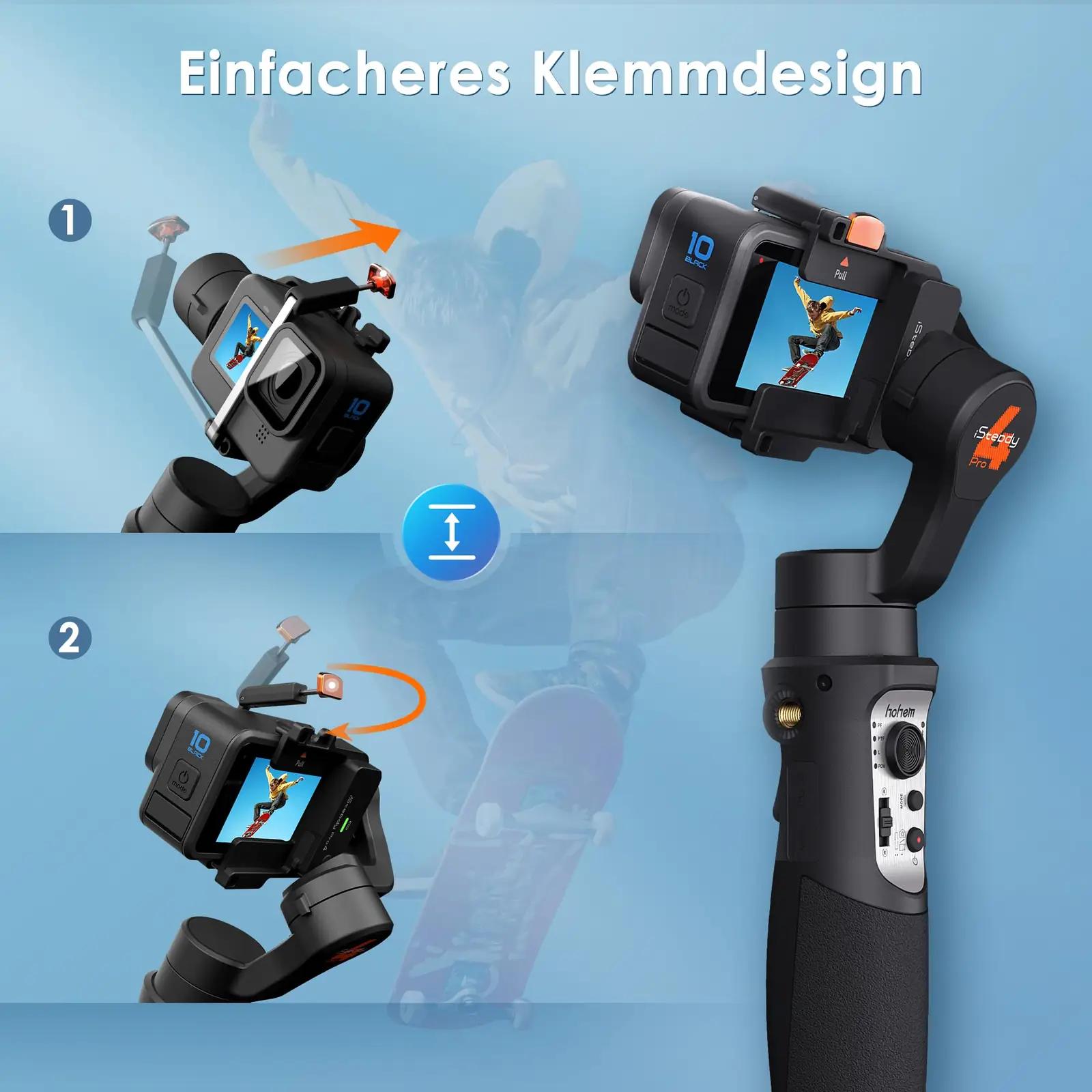 hohem iSteady Pro4 stabiilne gimbal action-kaamerale — IPX4 – lisavaade