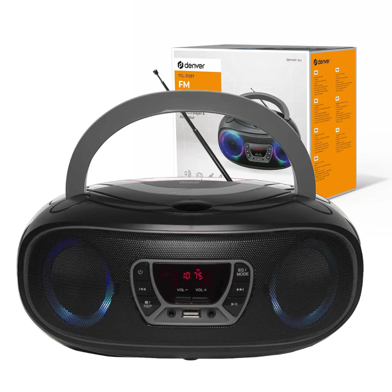 Denver Bluetooth-boombox koos CD-mängija ja FM-raadioga