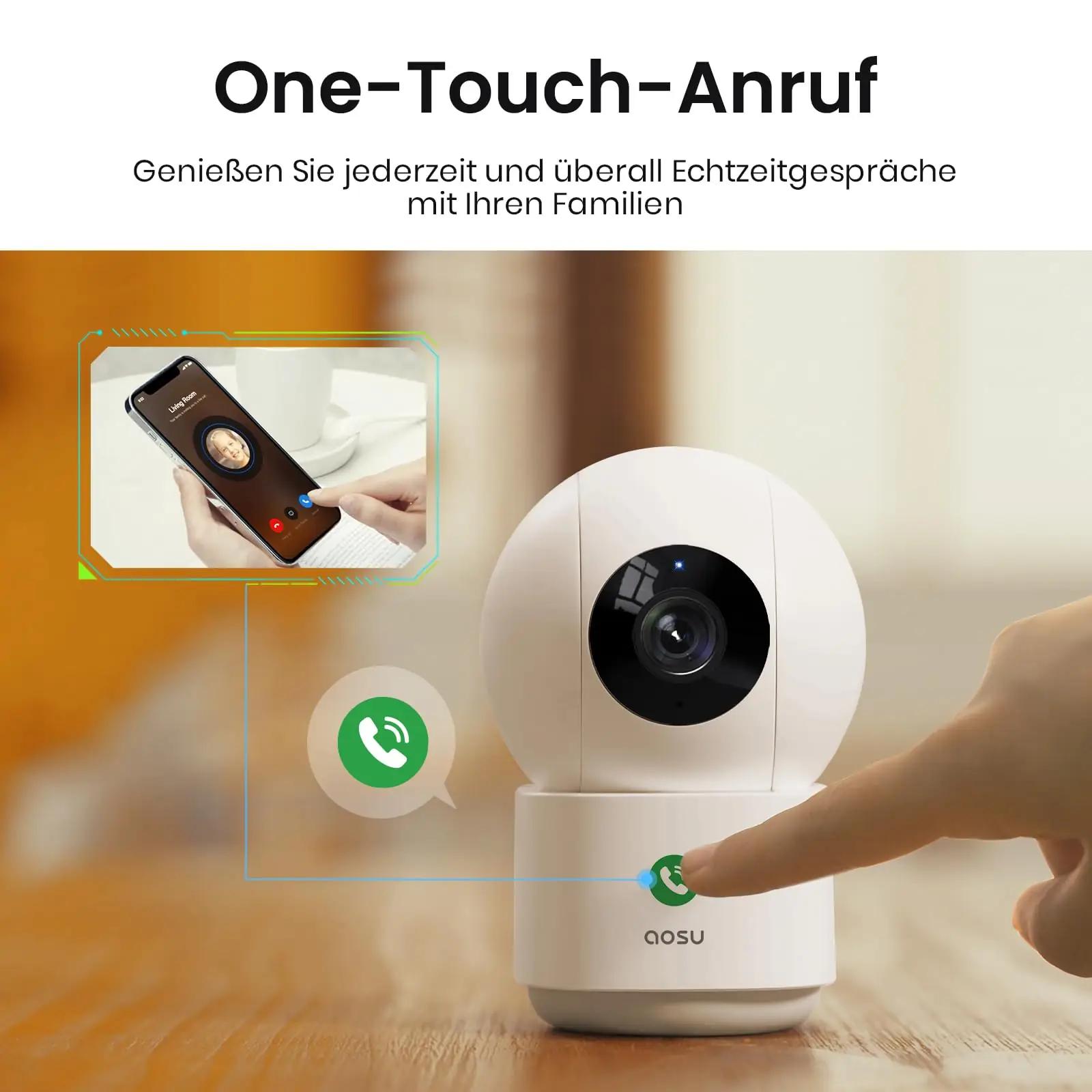 aosu turvakamera 2K siseruumidele — öönägemine ja 360° pööratav – kasutusnäide