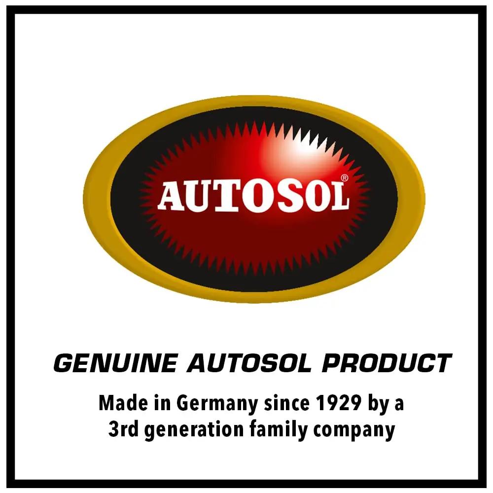 Autosol läikepasta 750 ml – kaitsev metallikviimistlus – pakend ja tarvikud